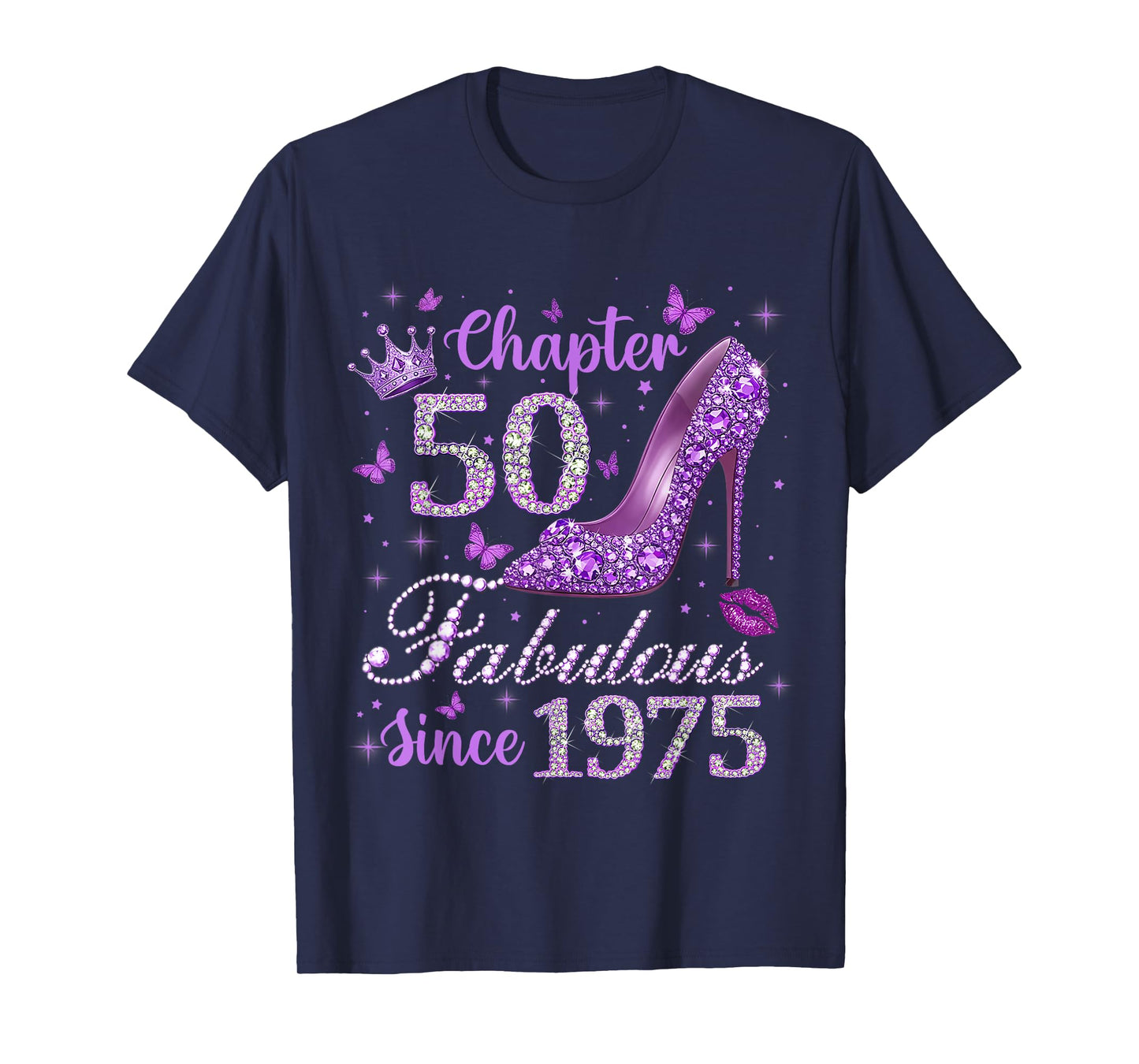 Chapter 50 Fabulous Since 1975 Funny 50th Birthday Women T-Shirt