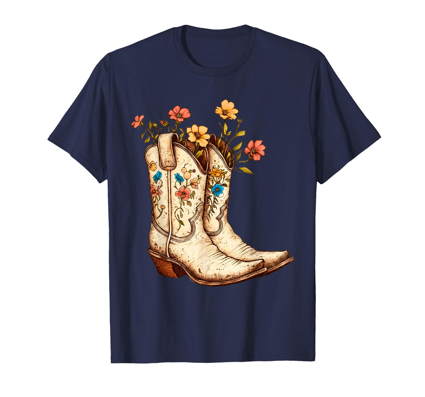 Cowgirl Boots Rodeo Western Country Rodeo Cowboy Boots T-Shirt