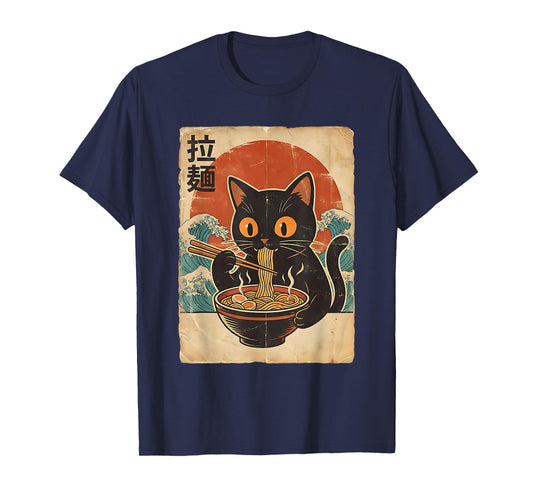 Cute Ramen Cat Kawaii Japanese Anime Cat Lover T-Shirt