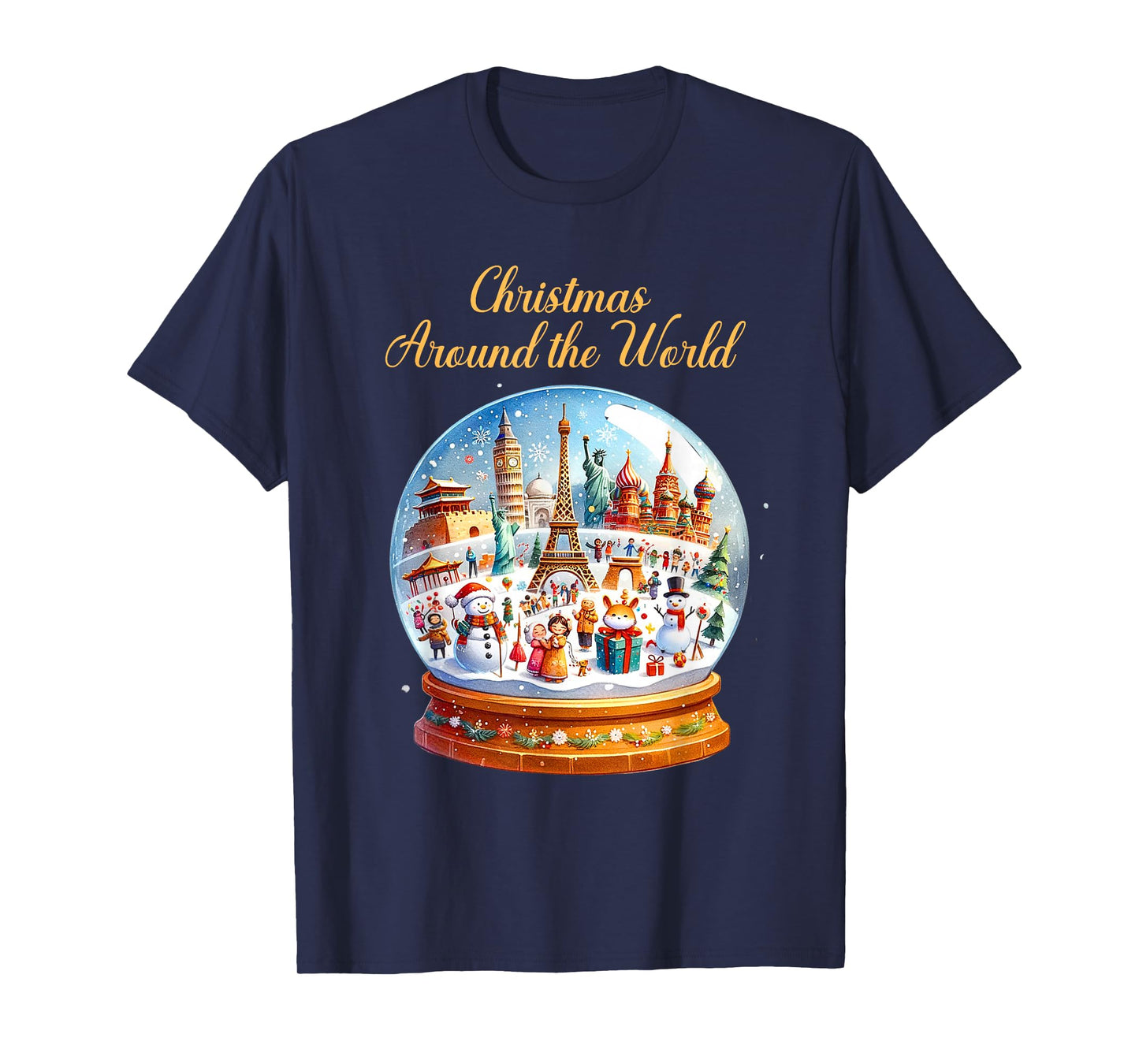 Vintage Christmas Snowballs Christmas Around The World T-Shirt