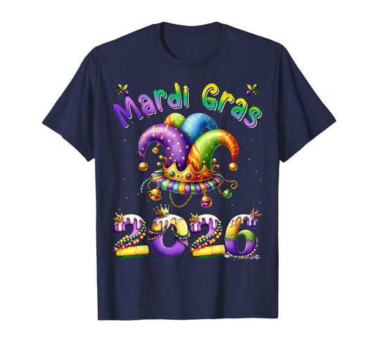 Mardi Gras 2026 Jester Outfit Kids Girls Boys Men Women T-Shirt