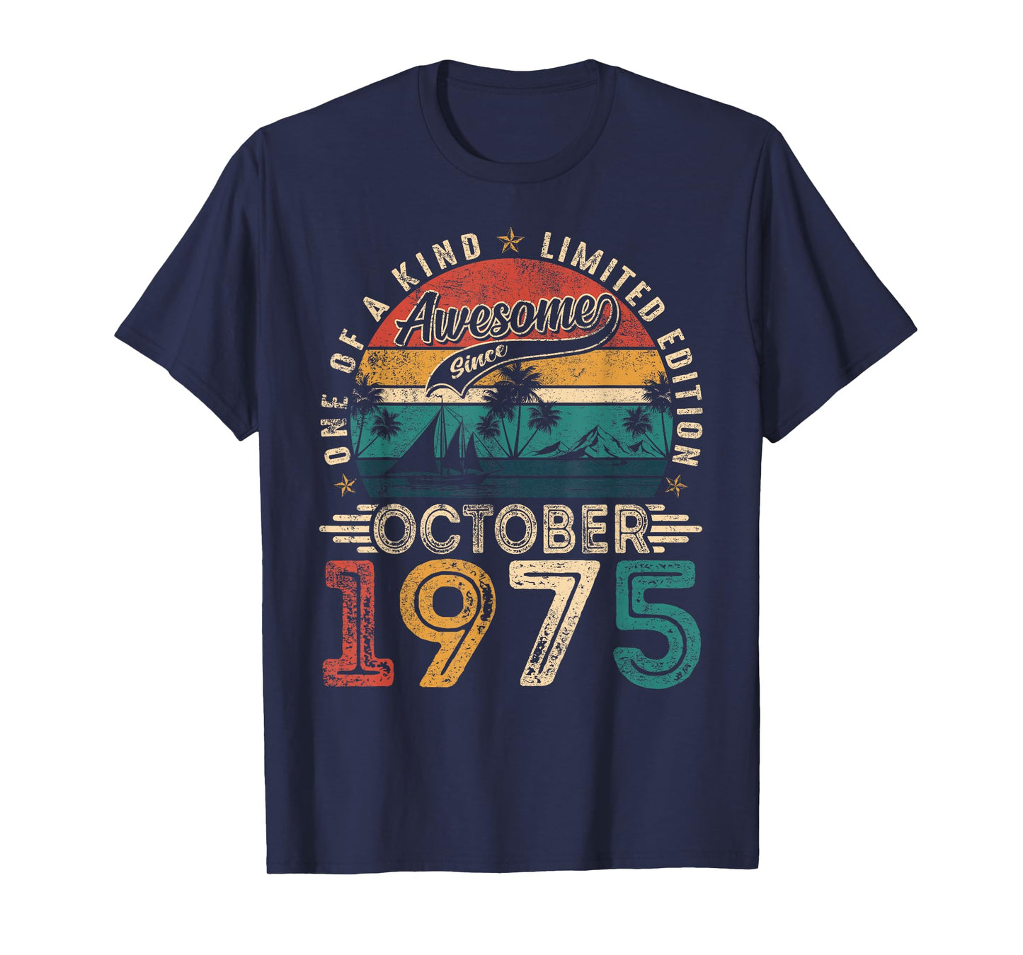 Awesome since October 1975 50 Years Old 50th Birthday Men T-Shirt