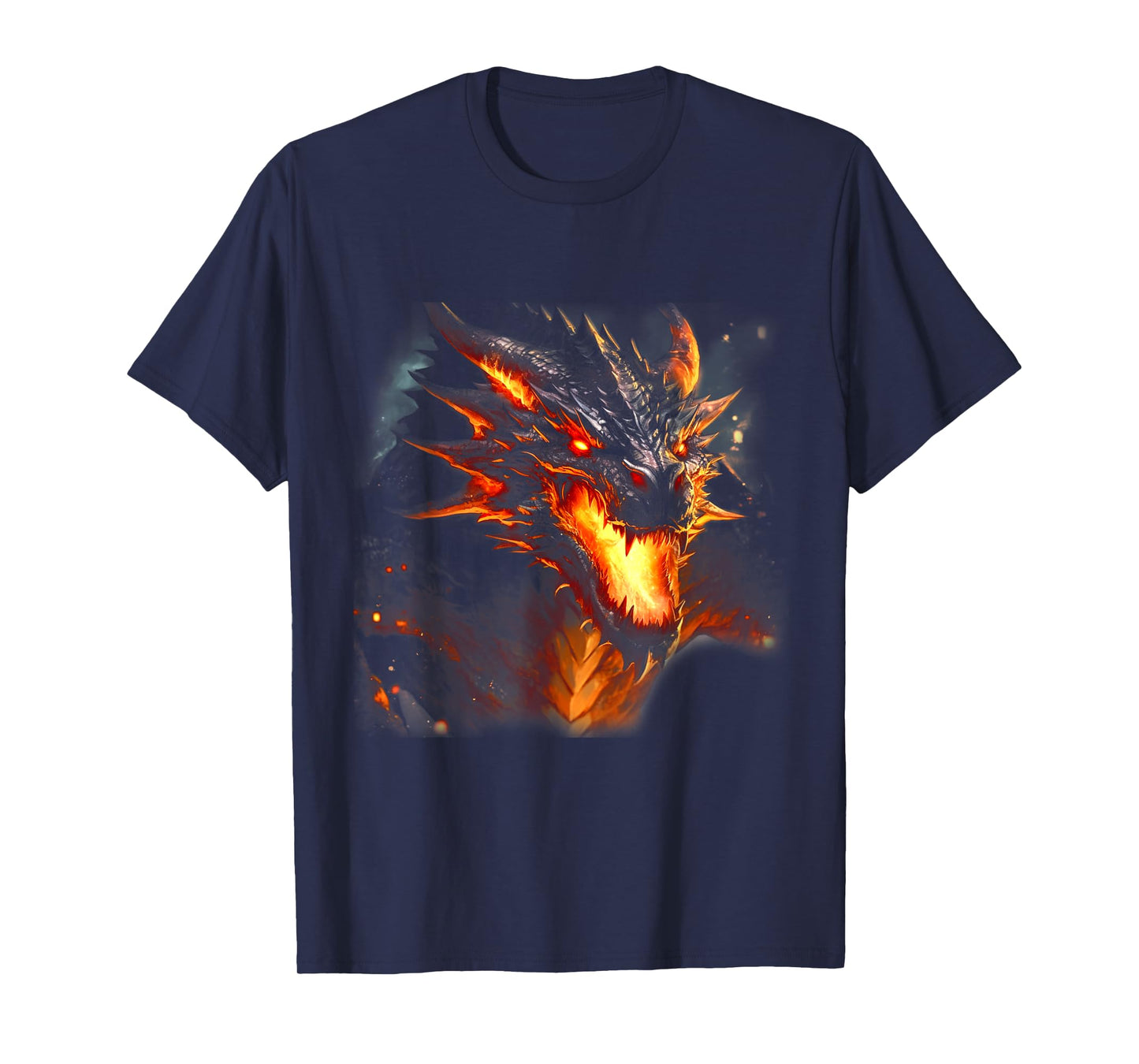 Fire Dragon Head Mythical Dragon Love Breathing Fire Fantasy T-Shirt