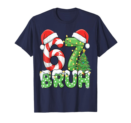 Six Seven 67 Funny Santa Bruh Christmas Meme T-Shirt