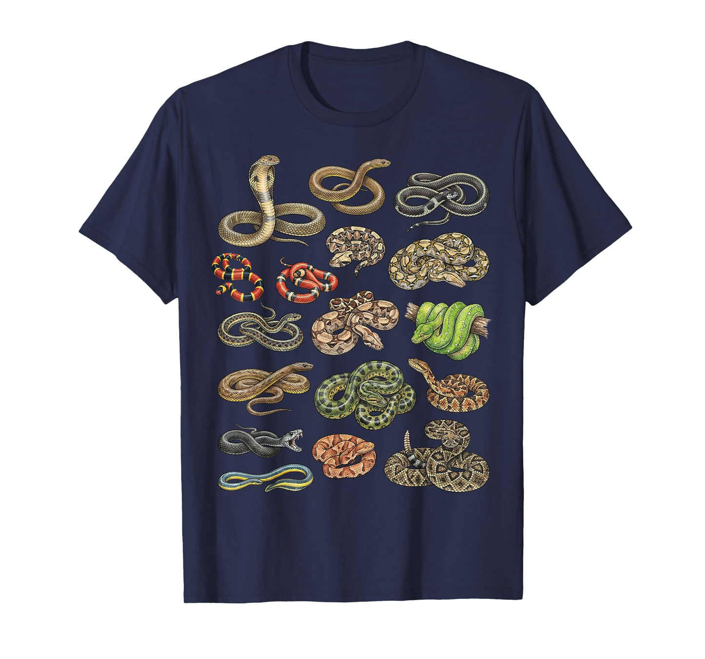 Types of Snakes Educational Herpetologist Boys Girls Kids T-Shirt