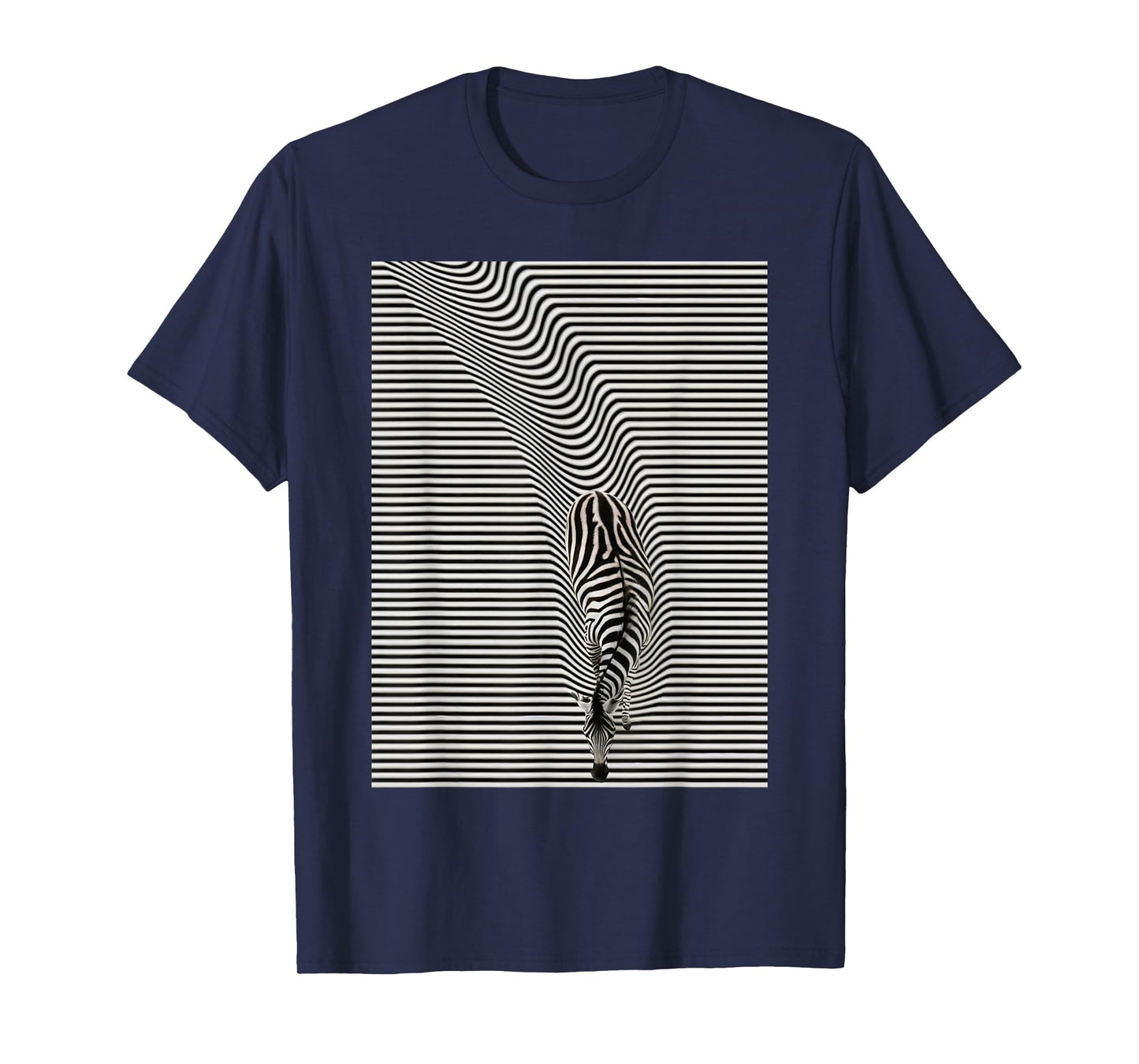 Zebra optical illusion, men's, women's, kids T-Shirt