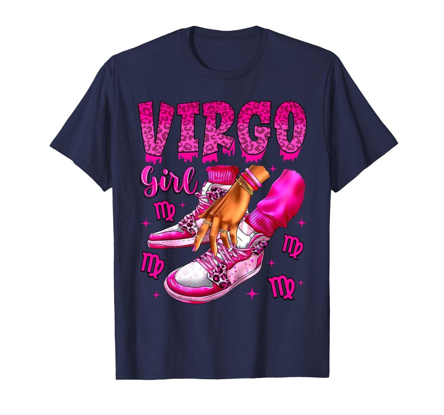 Virgo Girl Birthday Black Women Sneakers Zodiac Bday T-Shirt