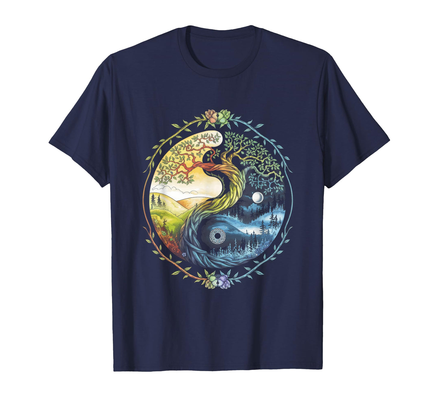 Tree Life Yin Yang Tree Beautiful Spiritual T-Shirt