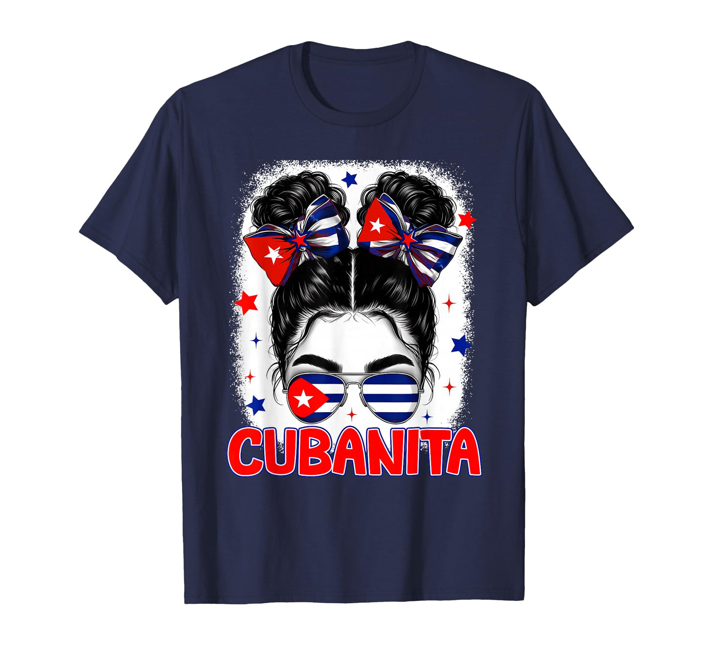 Cubanita Cuban Cuba Flag Girl Hispanic Heritage Month Women T-Shirt