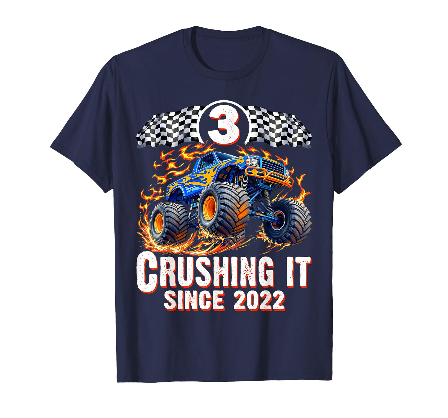 Birthday Monster Truck 3 years Old Boys 3rd Party Born 2022 T-Shirt