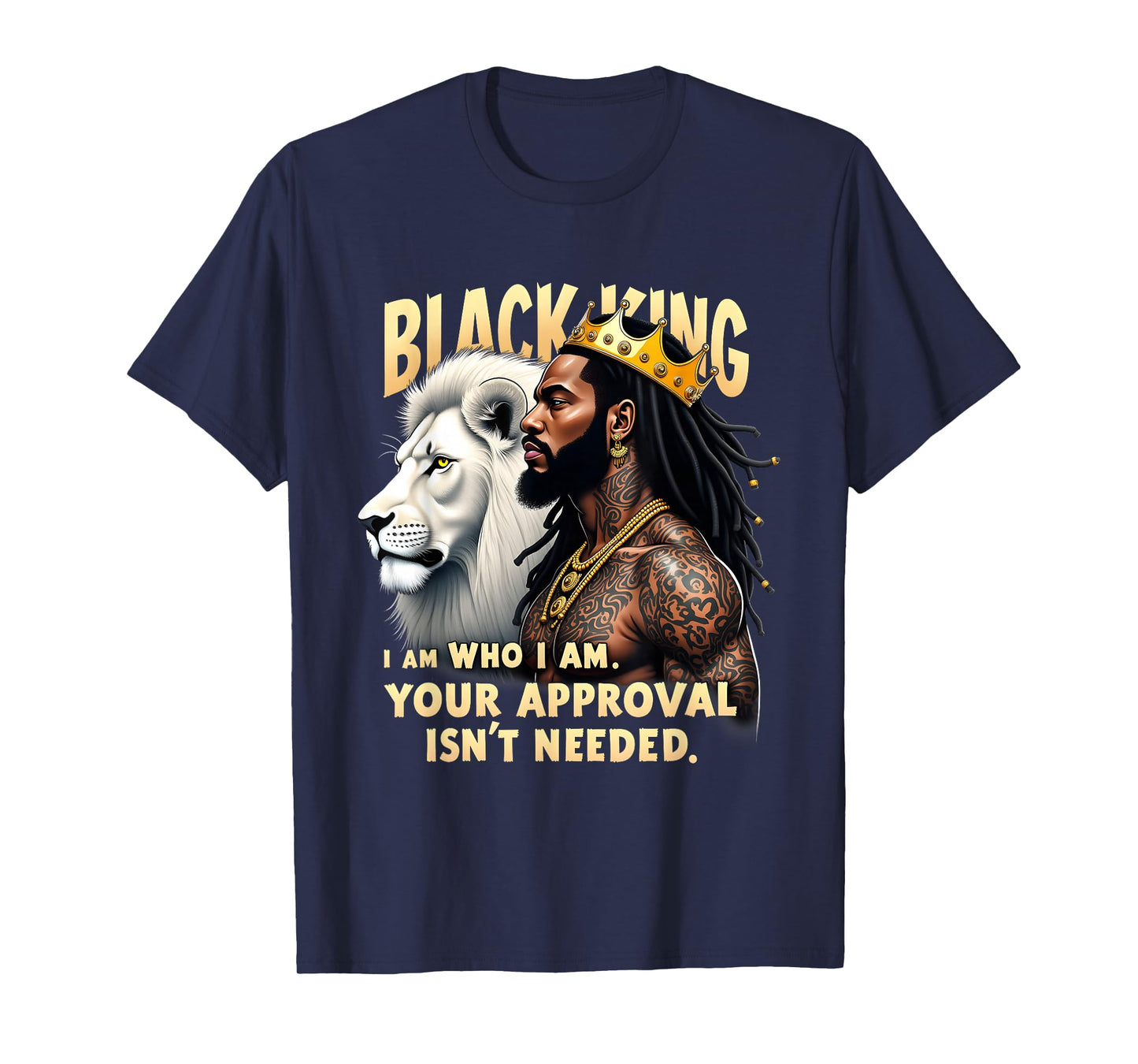 Black King African American Men Black History Month Graphic T-Shirt