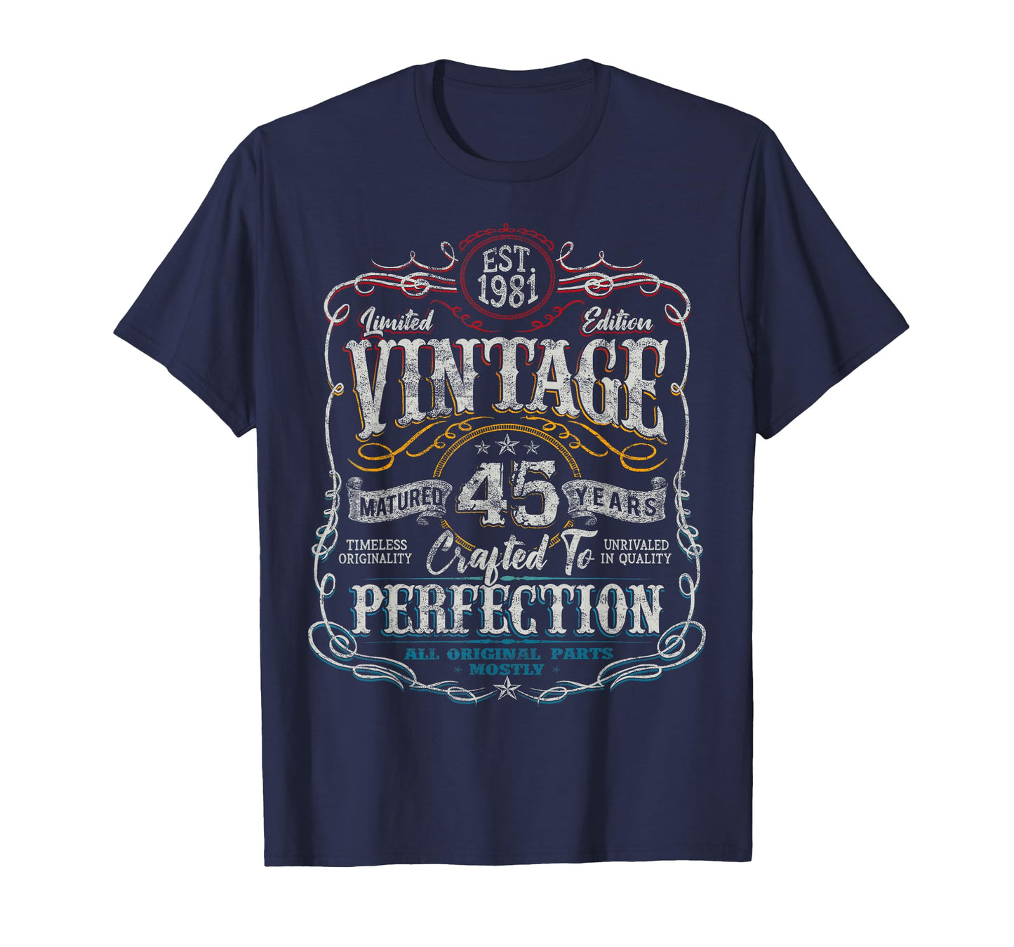 Vintage 1981 Limited Edition Shirt 45 Year Old 45th Birthday T-Shirt