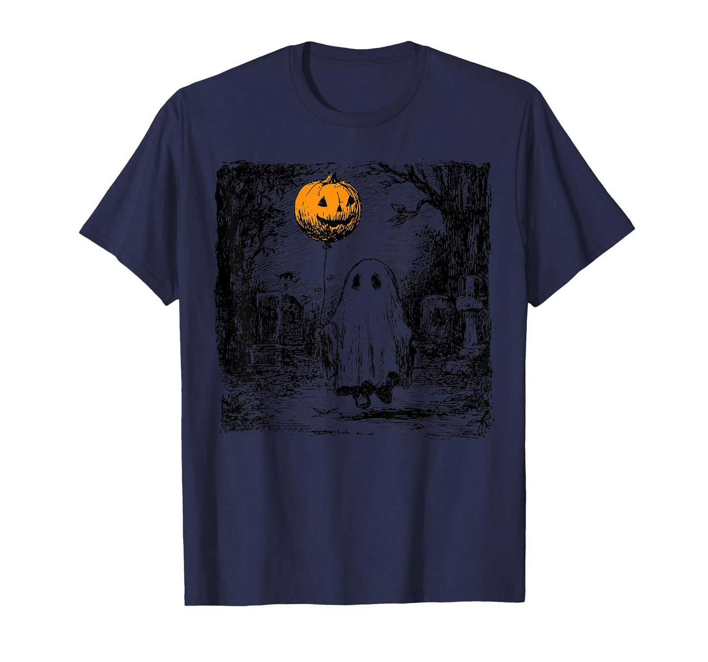 Horror Ghost Halloween Spooky Season Pumpkin Spice Men Women T-Shirt