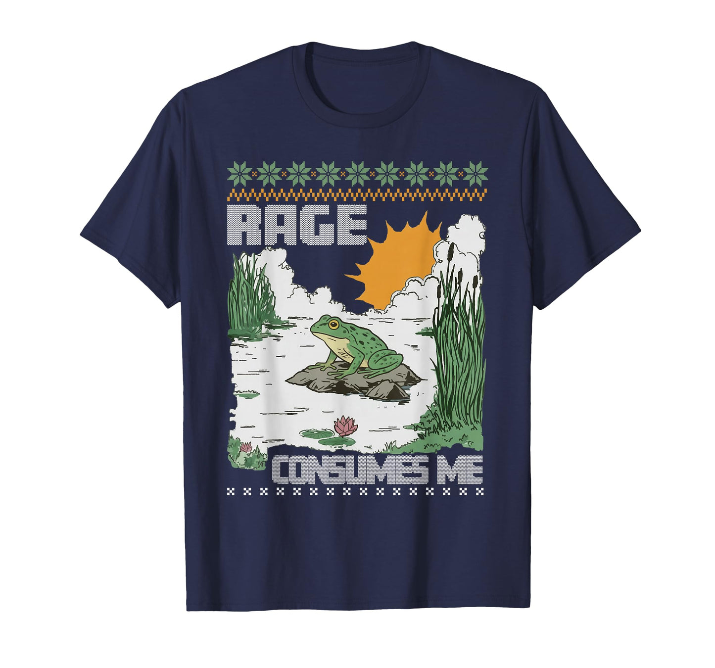 Rage Consumes Me Ugly Christmas Sweaters Funny Frog T-Shirt