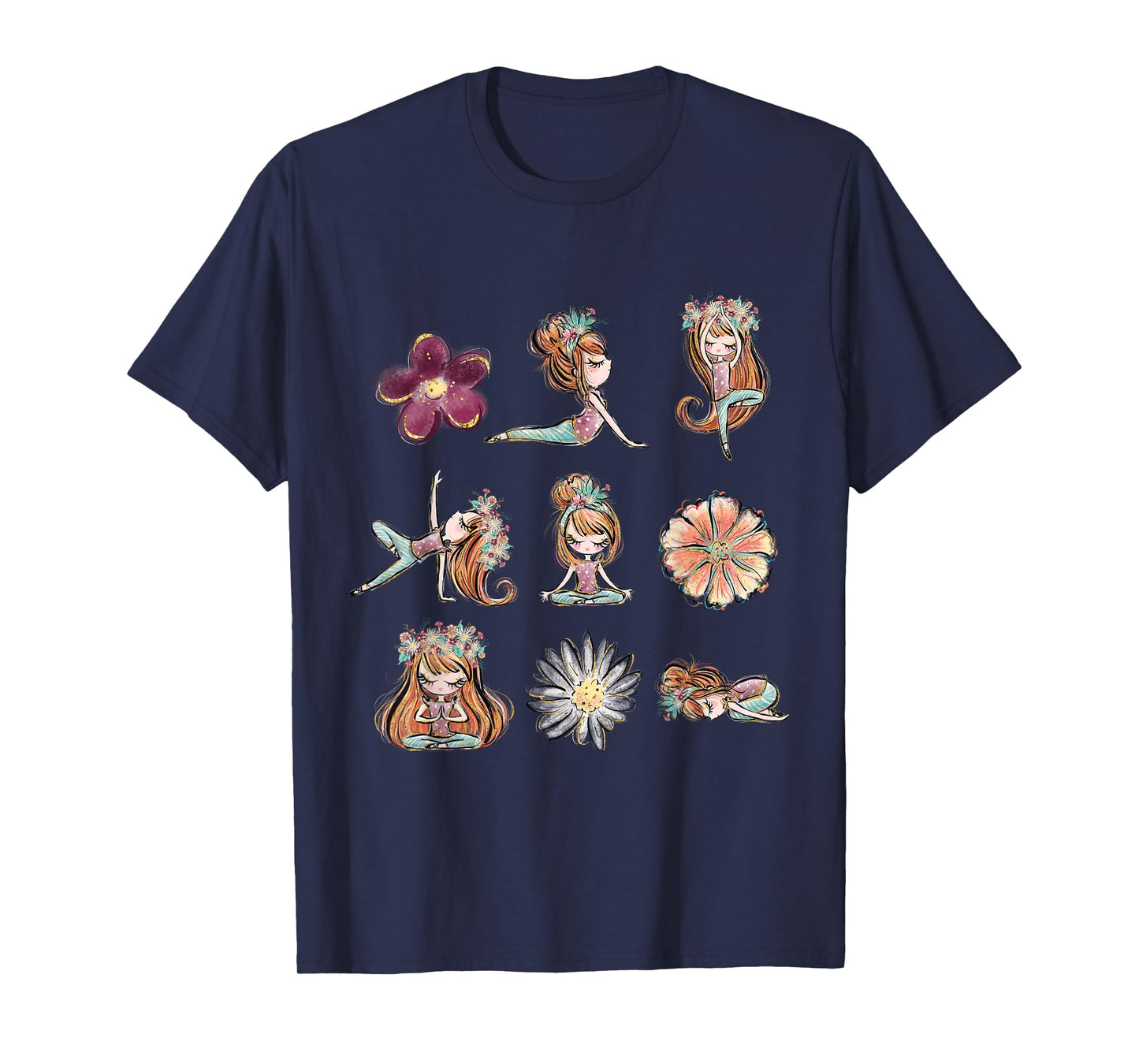 Boho Yoga Poses Floral Yogi Teacher Yogini Toddler Kids T-Shirt