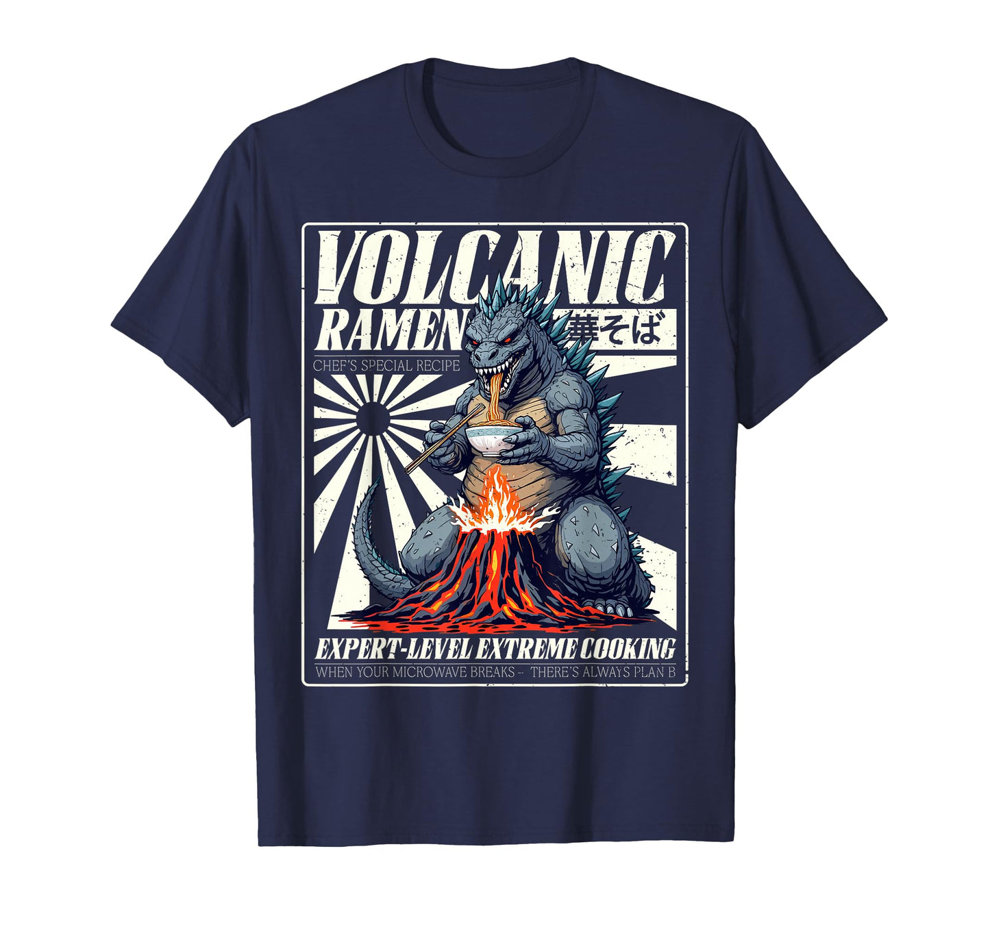 Giant Kaiju Eating Japanese Ramen Monster Lover Birthday T-Shirt