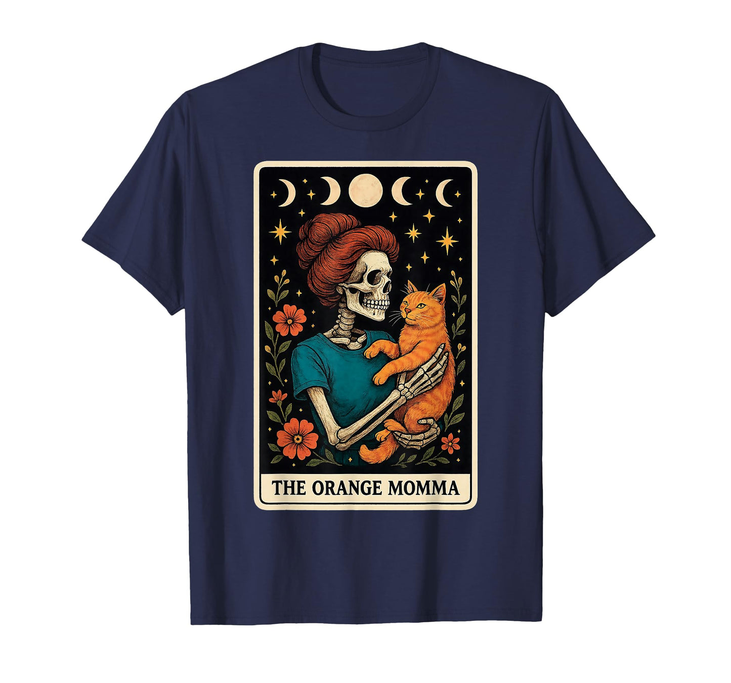 The Orange Momma Cat Mom Orange Cat Mother's Day Tarot Card T-Shirt