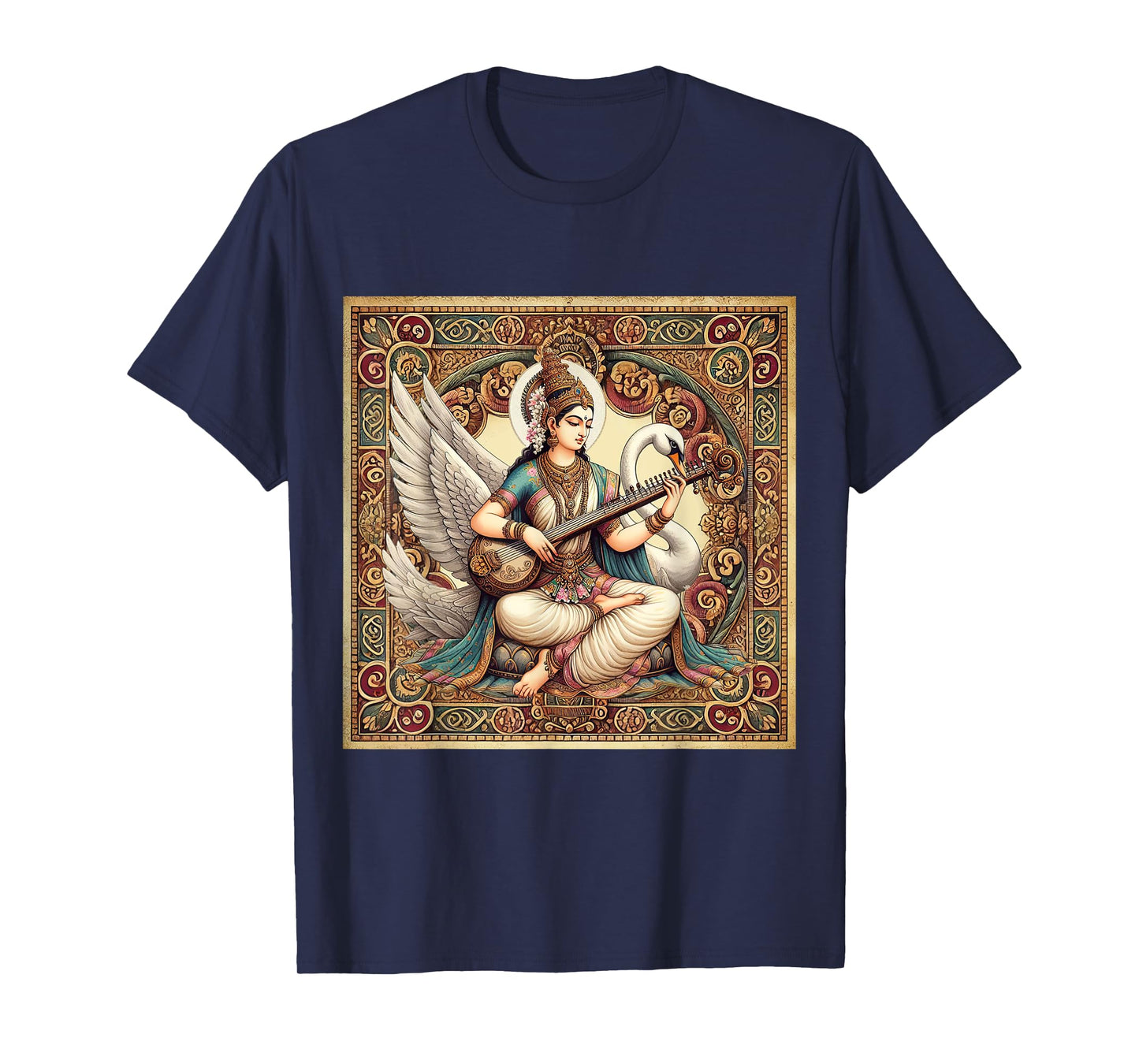 Hindu Goddess Saraswati Hinduism Mythology Vintage T-Shirt
