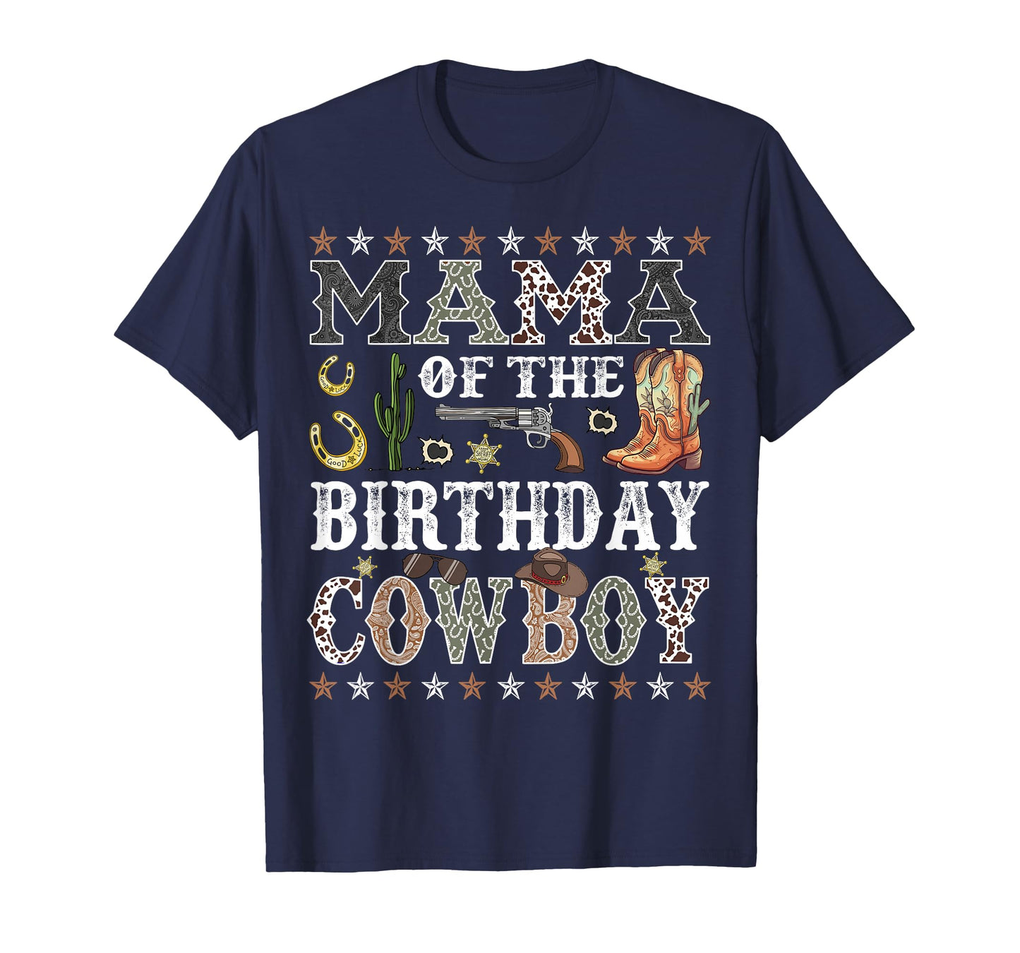 Mama Of The Birthday Cowboy Rodeo Mama T-Shirt