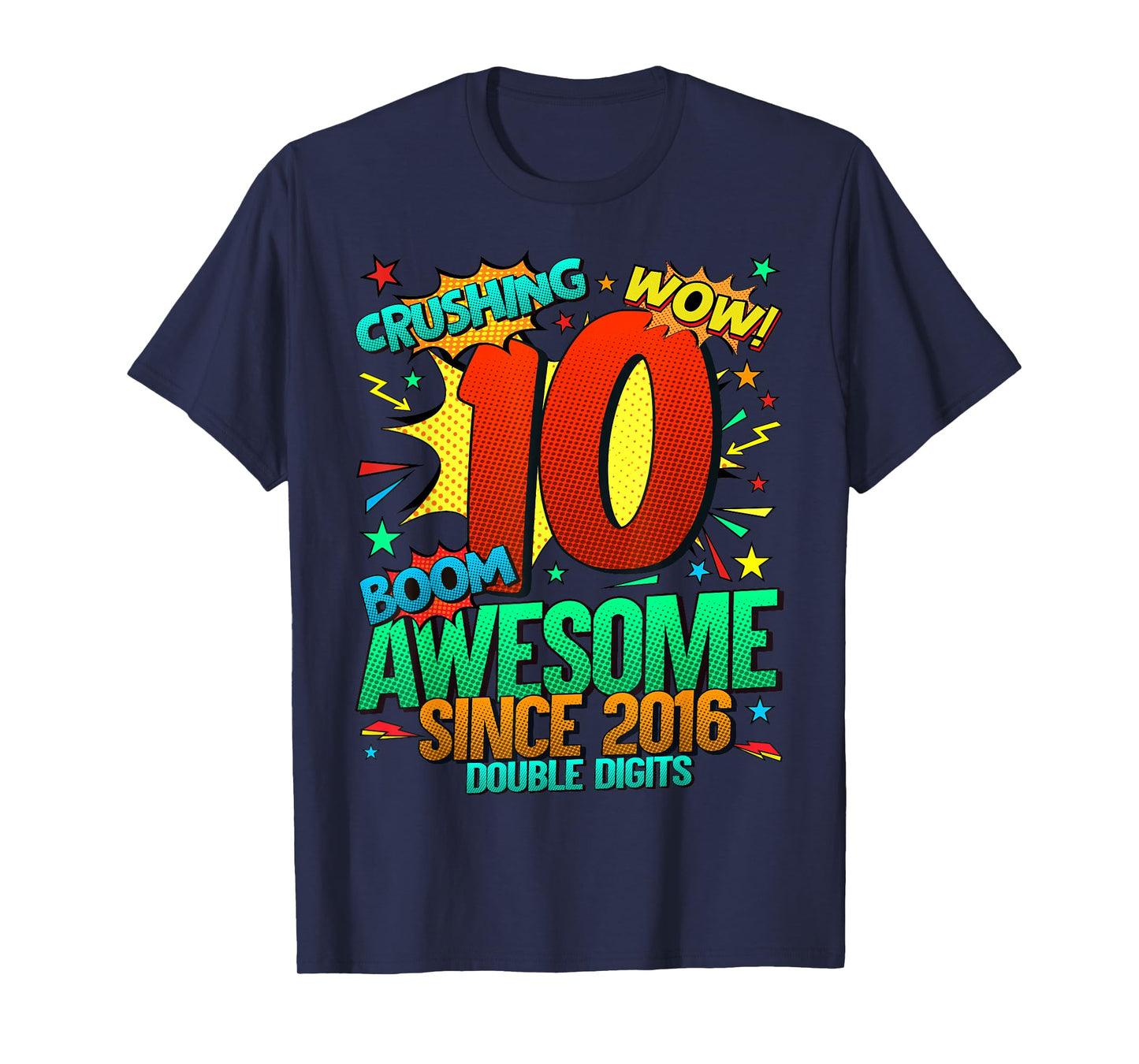 Official Double Digits 10 Year Old Gifts 10th Birthday Boy T-Shirt