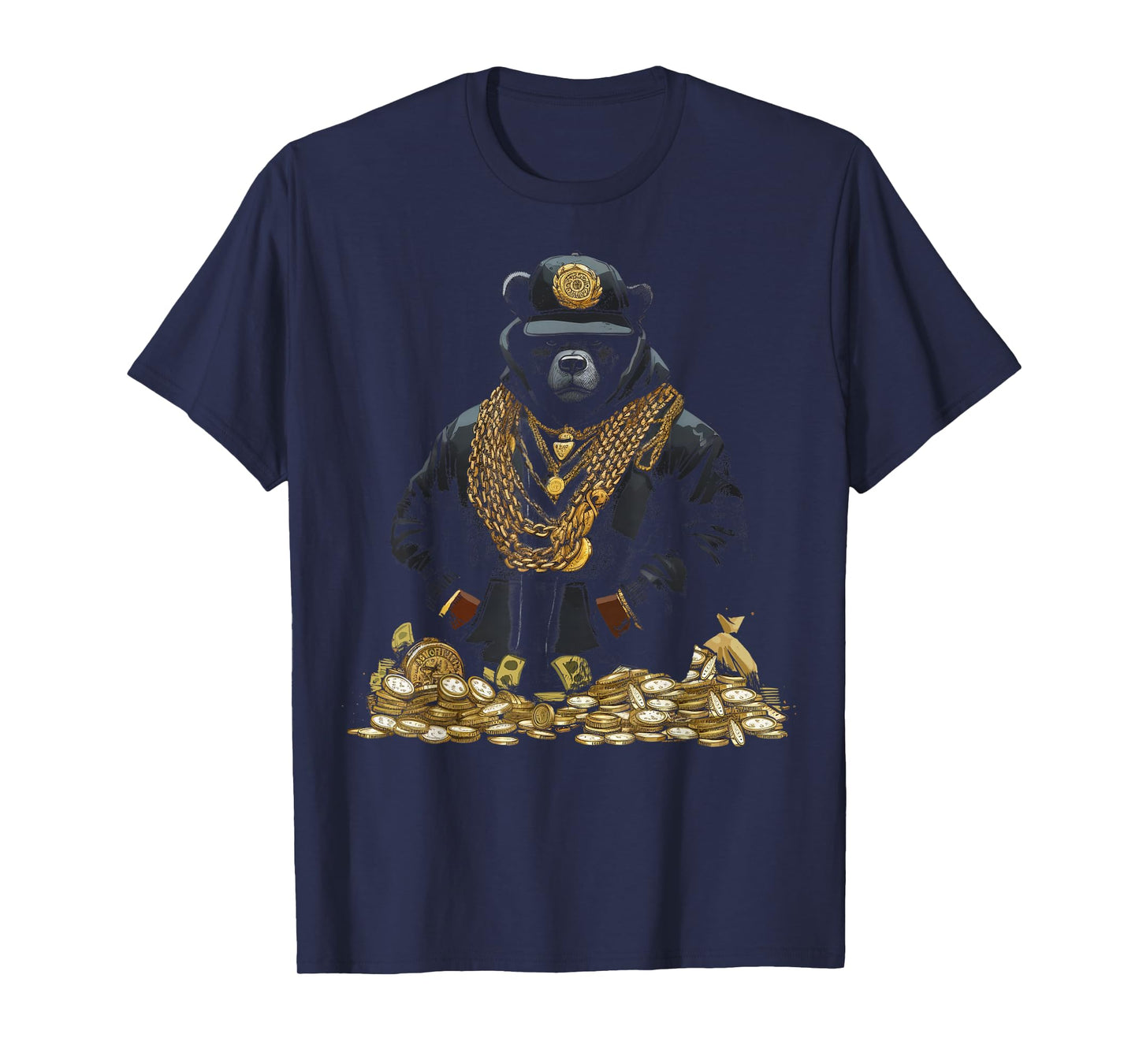 Hip Hop Bear And Gold T-Shirt