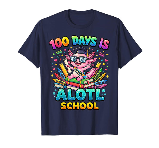 100 Days is Alotl School Shirt Funny Kids 100th Day Meme T-Shirt
