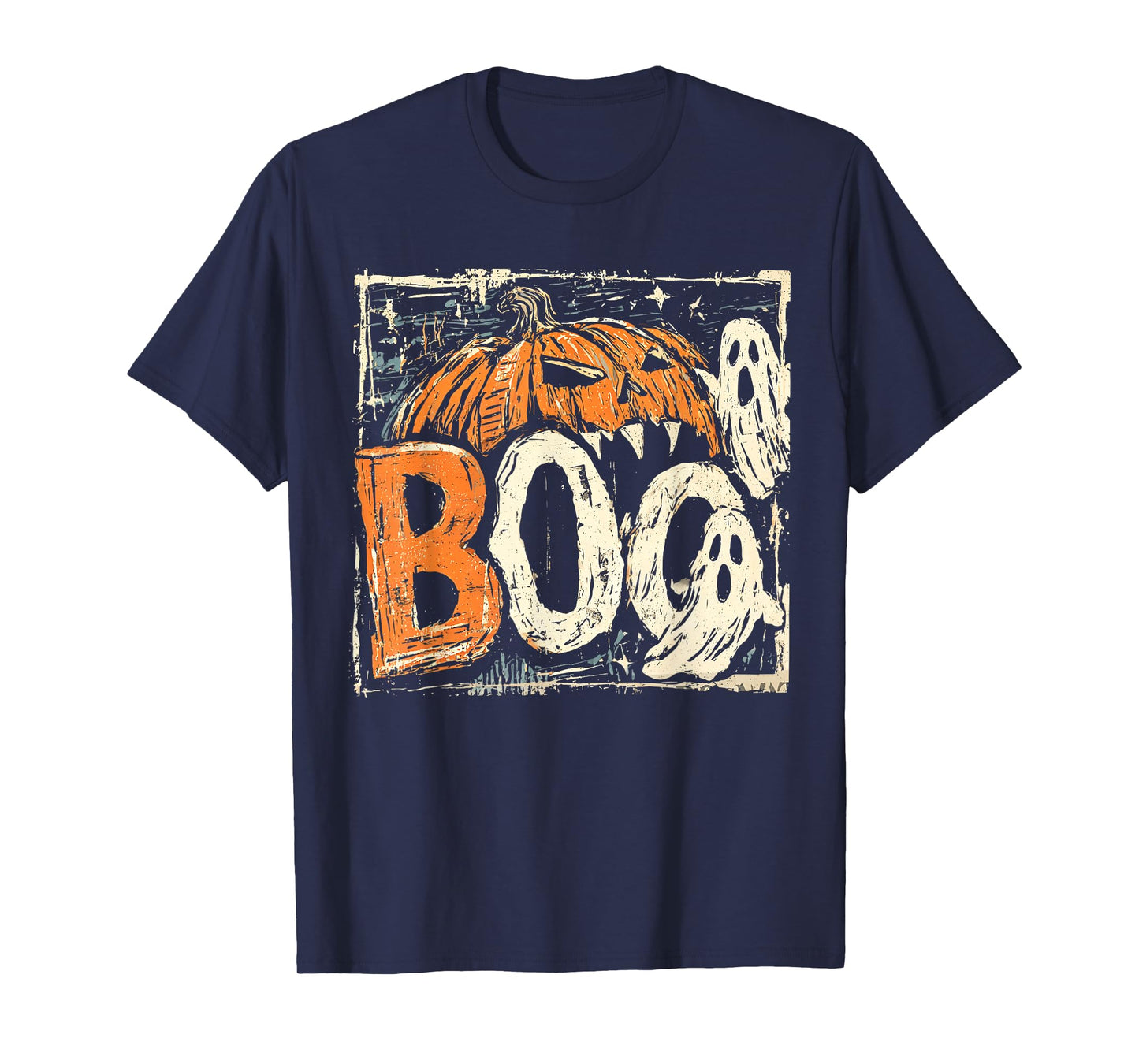 Halloween Gamer Pumpkin Eating Ghost Costume Men Boys Kids T-Shirt