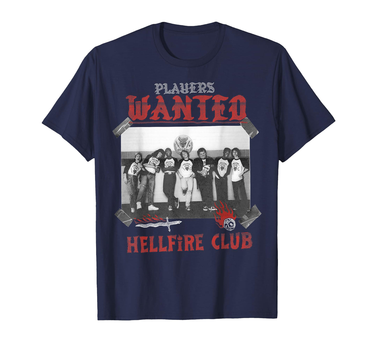 Stranger Things Hellfire Club Eddie Dustin Players Wanted T-Shirt