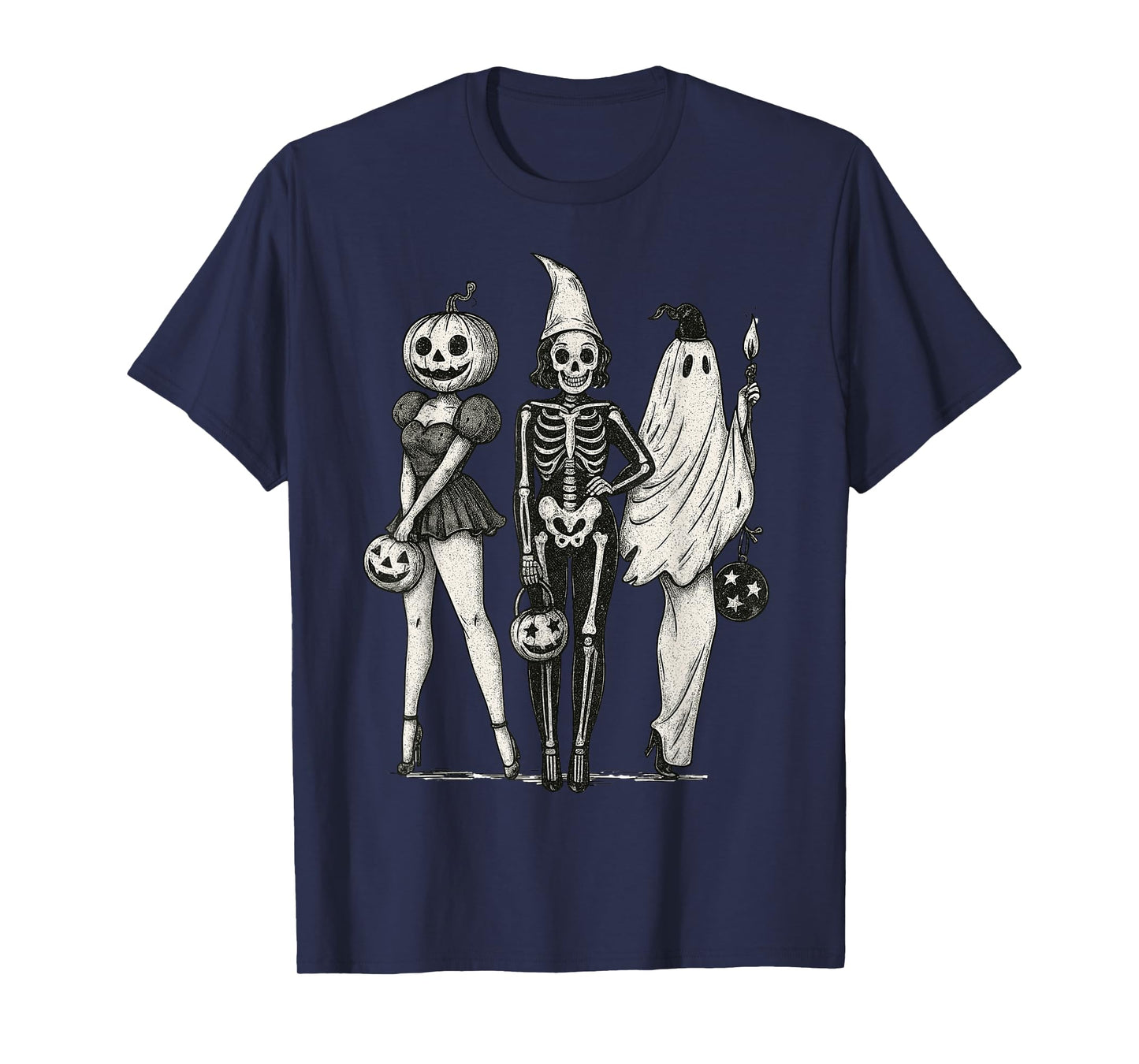 Funny Ghouls Halloween Ghost Spooky Squad Funny Girl Witchy T-Shirt