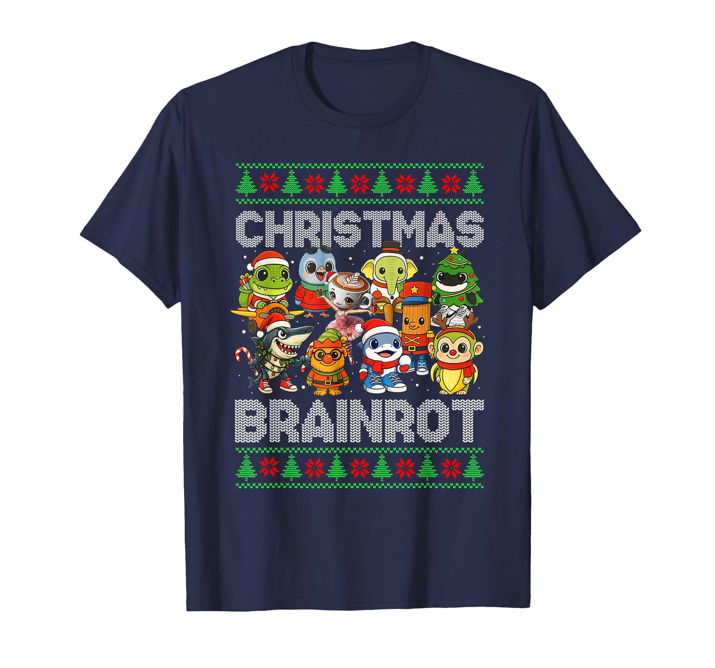 Funny Christmas Italian Brain Rot Italian Brainrot Boy Kids T-Shirt