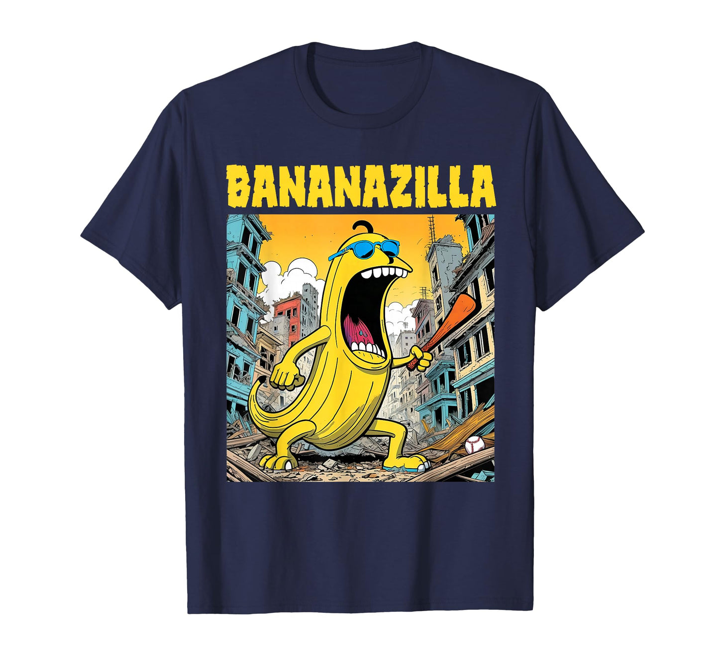 Bananazilla Banana Baseball Monster Bananas Kids Youth Boys T-Shirt