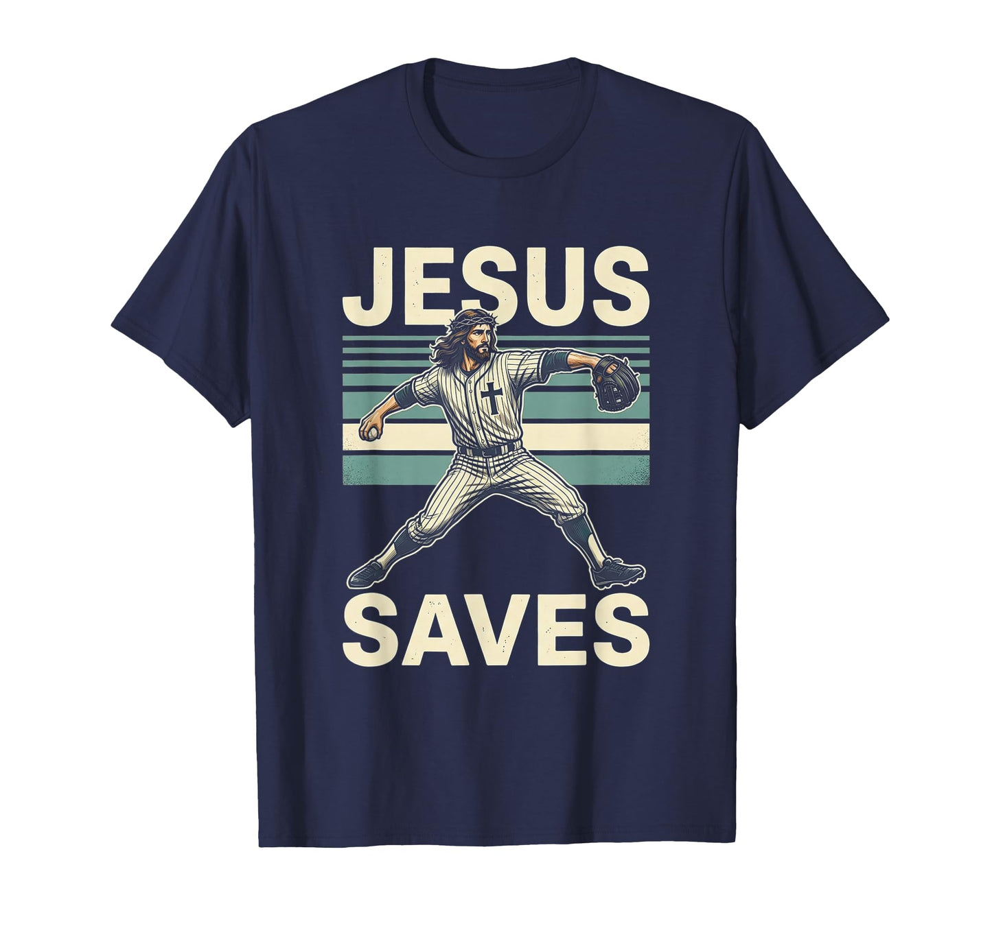 Jesus Saves Religious Christian Faith Baseball T-Shirt