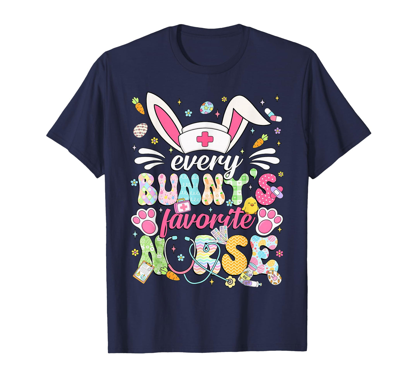 Every Bunny's Favorite Nurse Cute Easter Bunny Nurse Squad T-Shirt