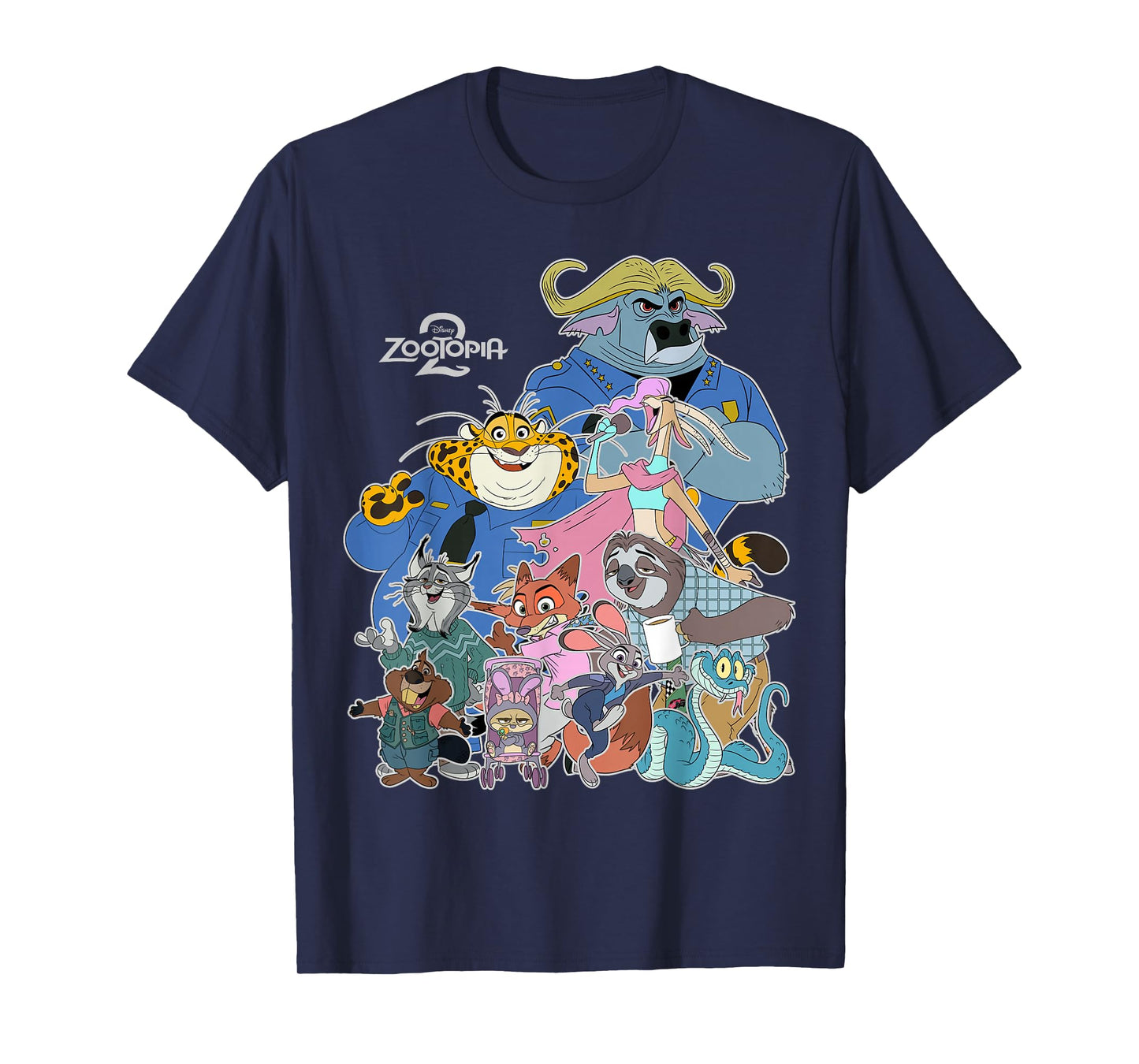 Disney Zootopia 2 Full Cast of Characters Judy Nick Nibbles T-Shirt