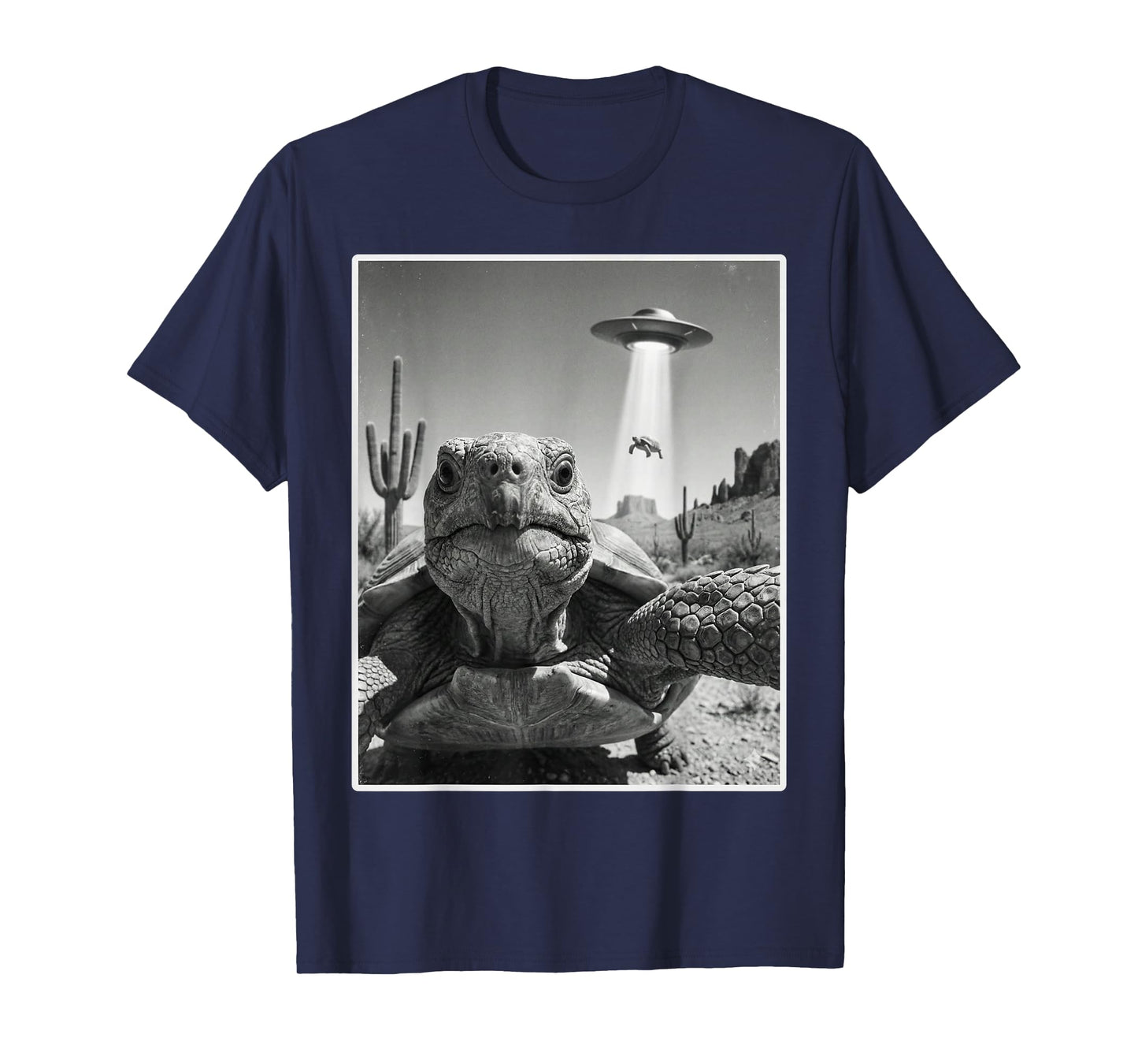 Tortoise Selfie with UFO, Funny Turtle, Funny Tortoise T-Shirt
