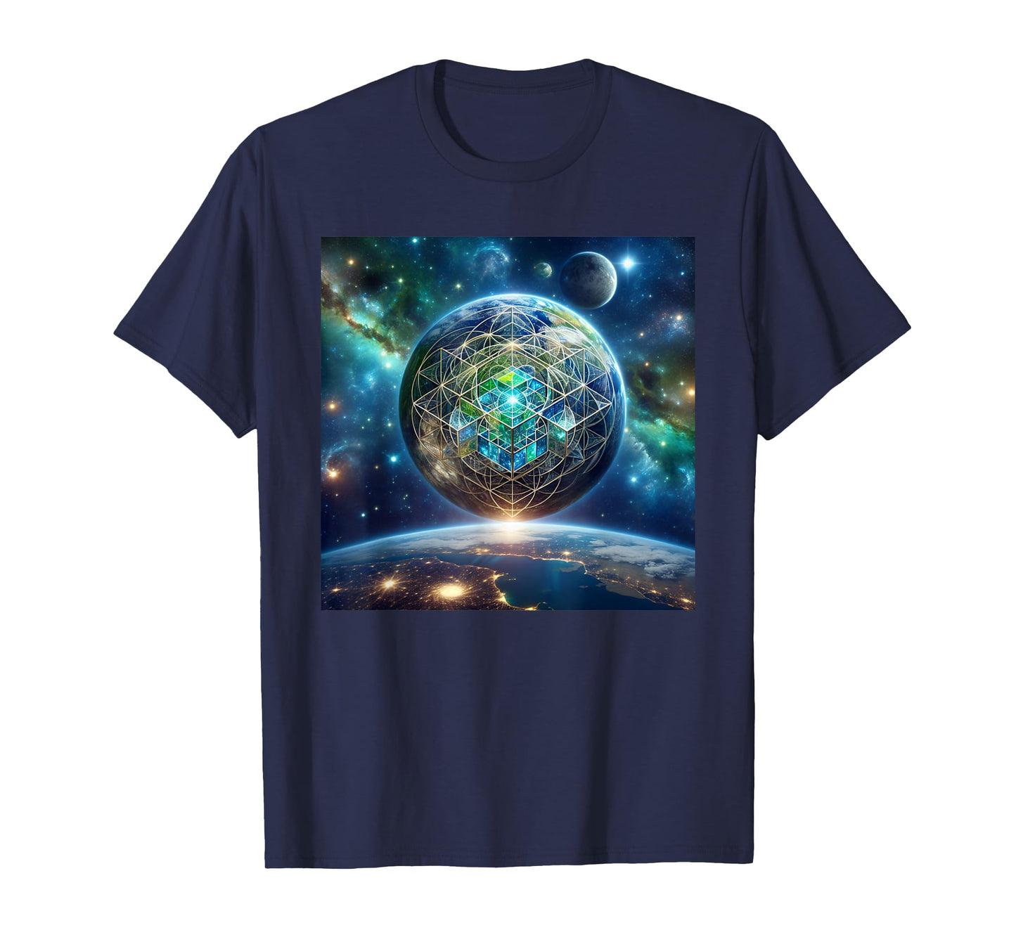 Arch Angel Metatron's Cube Sacred Geometry T-Shirt
