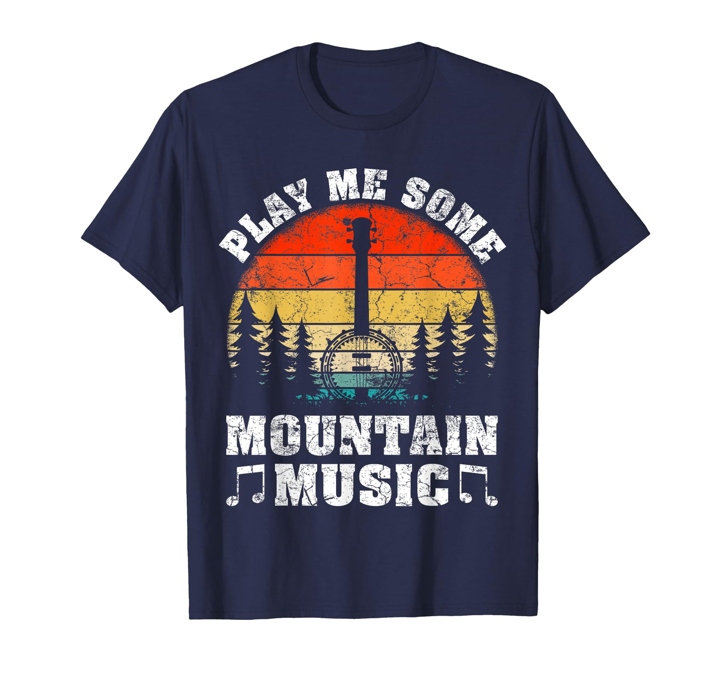 Vintage Play Me Some Mountain Music Mandolin T-Shirt