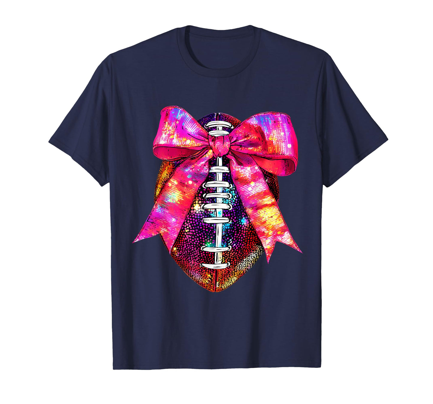 Cute Football Coquette Bow Cute Football Player T-Shirt