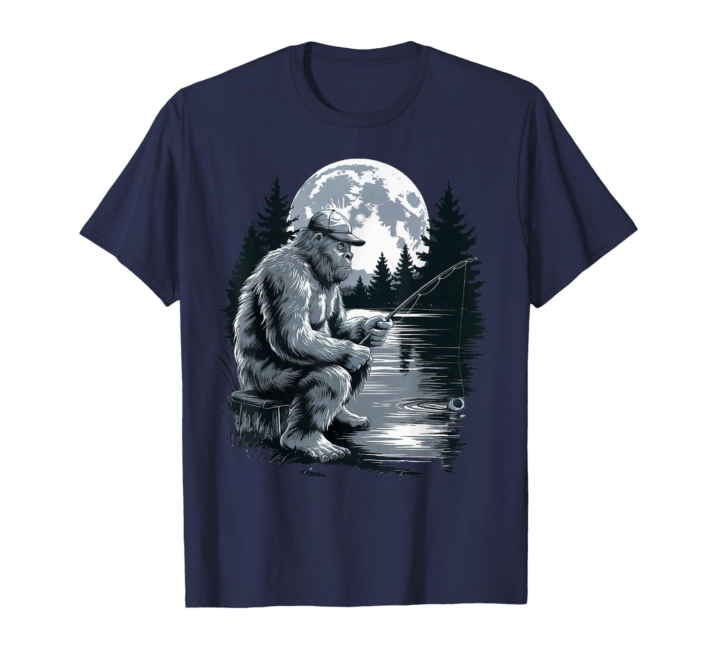Big foot fishing, Cool Fishing Fisherman Bigfoot Sasquatch T-Shirt