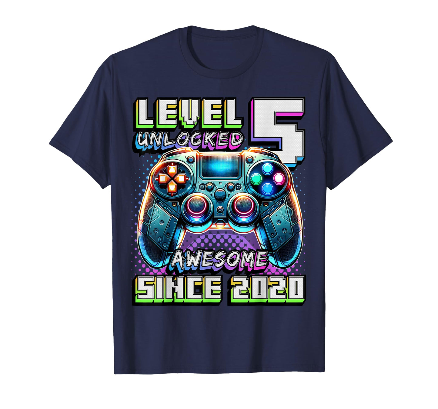 5th Birthday Boy Level 5 Gamer 5 Year Video Game Party T-Shirt