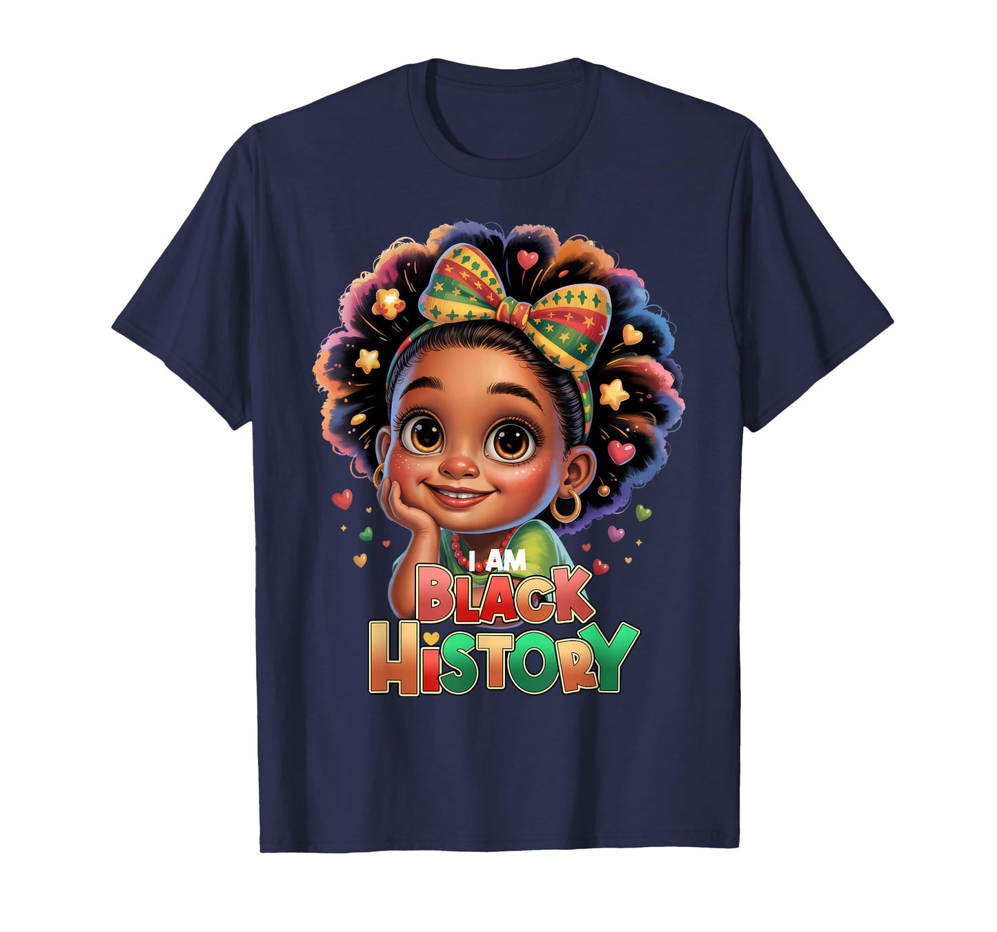 I Am Black History Month Afro African American Girls Toddler T-Shirt