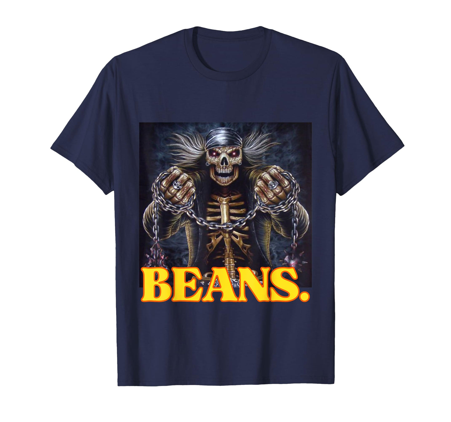 Beans Enjoyer Funny Cringe Hard Skeleton Meme T-Shirt