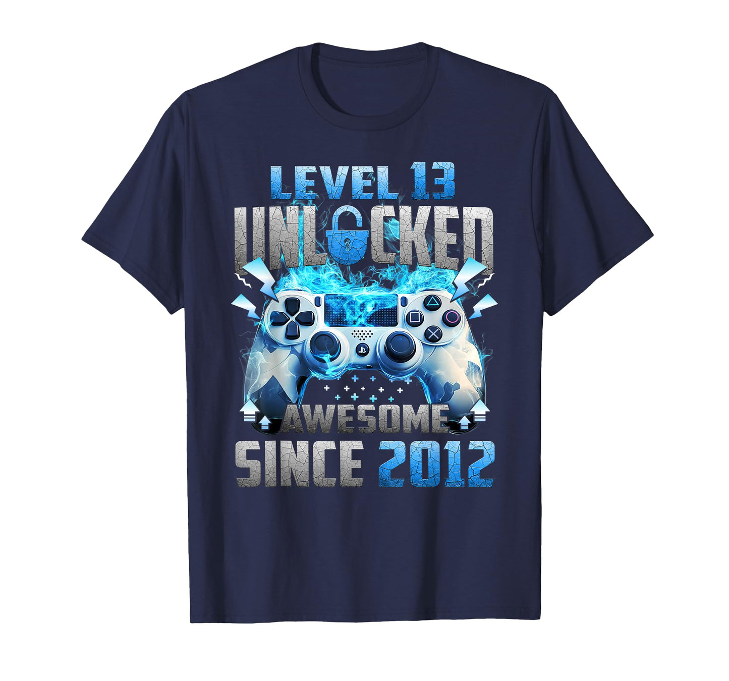 Awesome Since 2012 Vintage Level 13 Unlocked Video Gamer T-Shirt