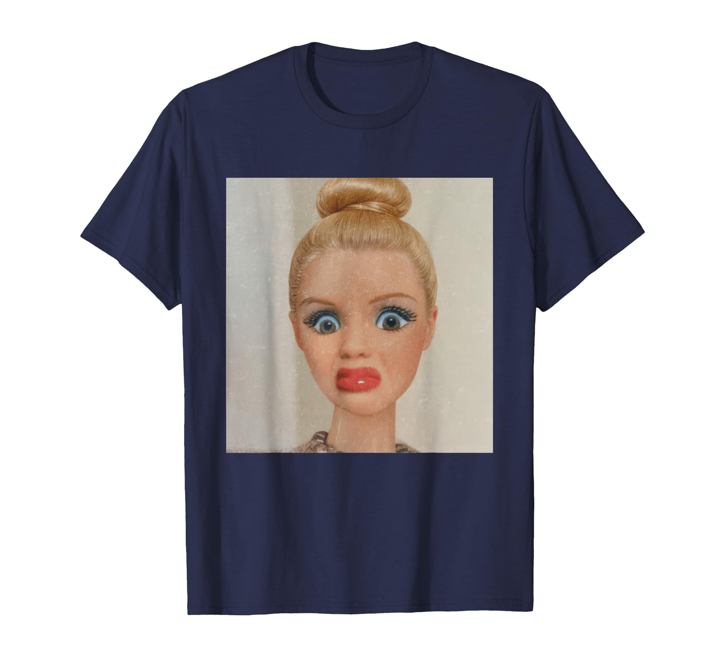Funny Disgusted Doll face Meme Disgusting Reaction Sarcastic T-Shirt