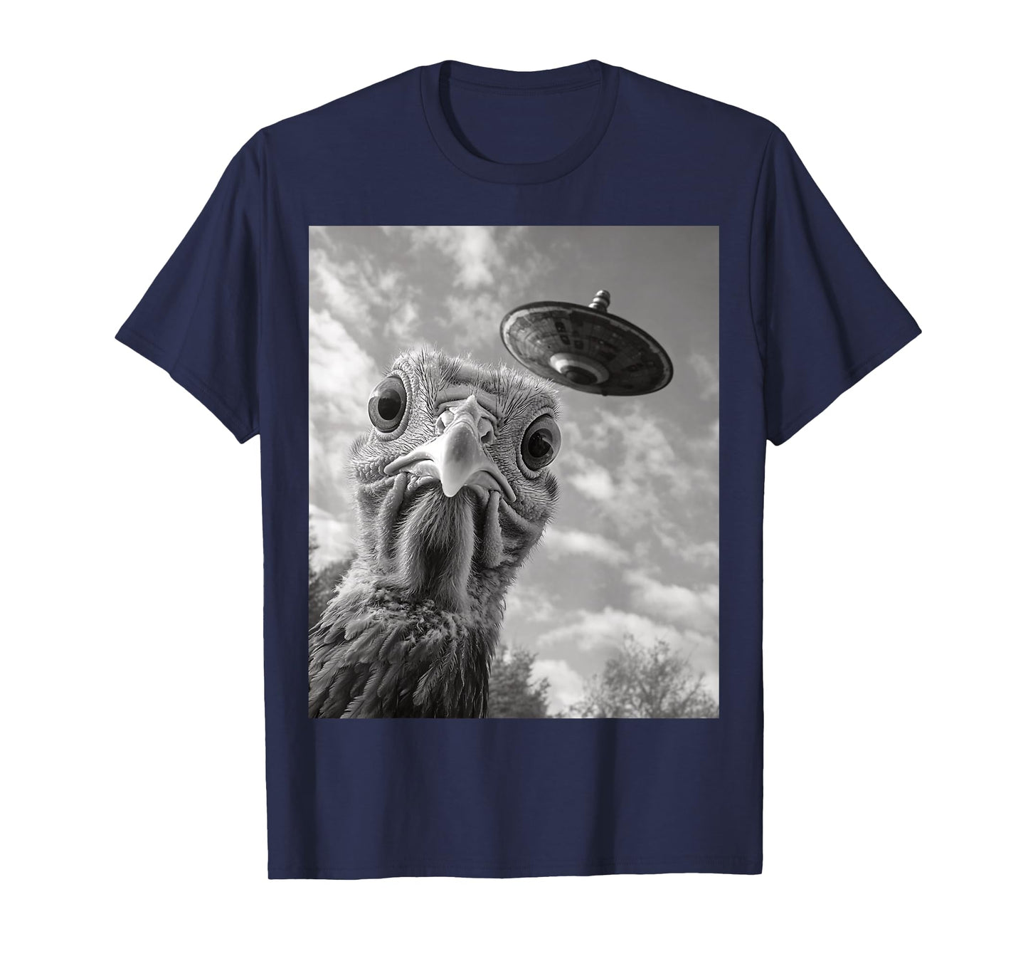 Funny Turkey Selfie UFO Thanksgiving T-Shirt