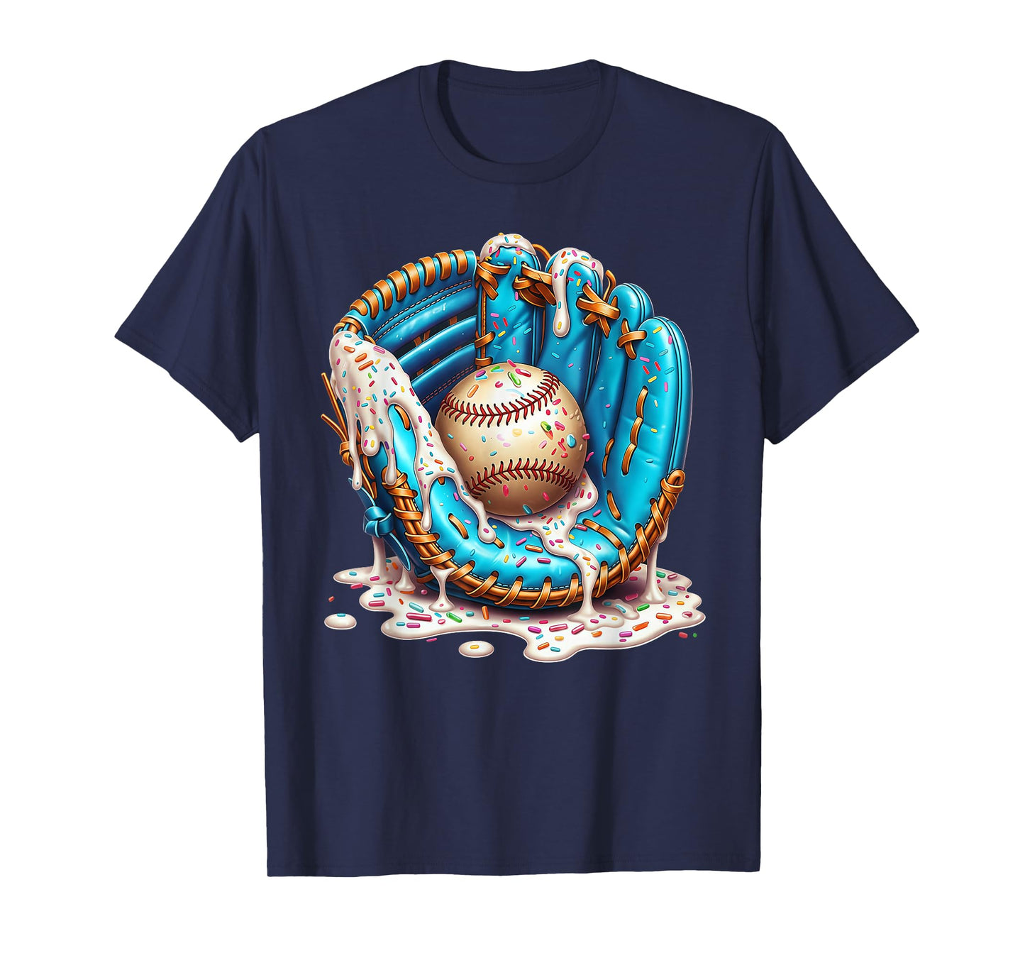 Baseball Drip Ice Cream Sprinkless Glove Boy Kid T-Shirt