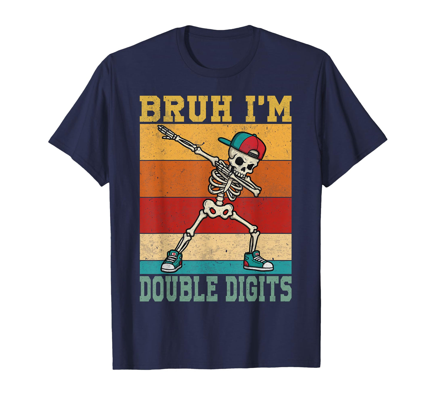 Bruh I'm Double Digits 10 year old boy birthday 10 birthday T-Shirt