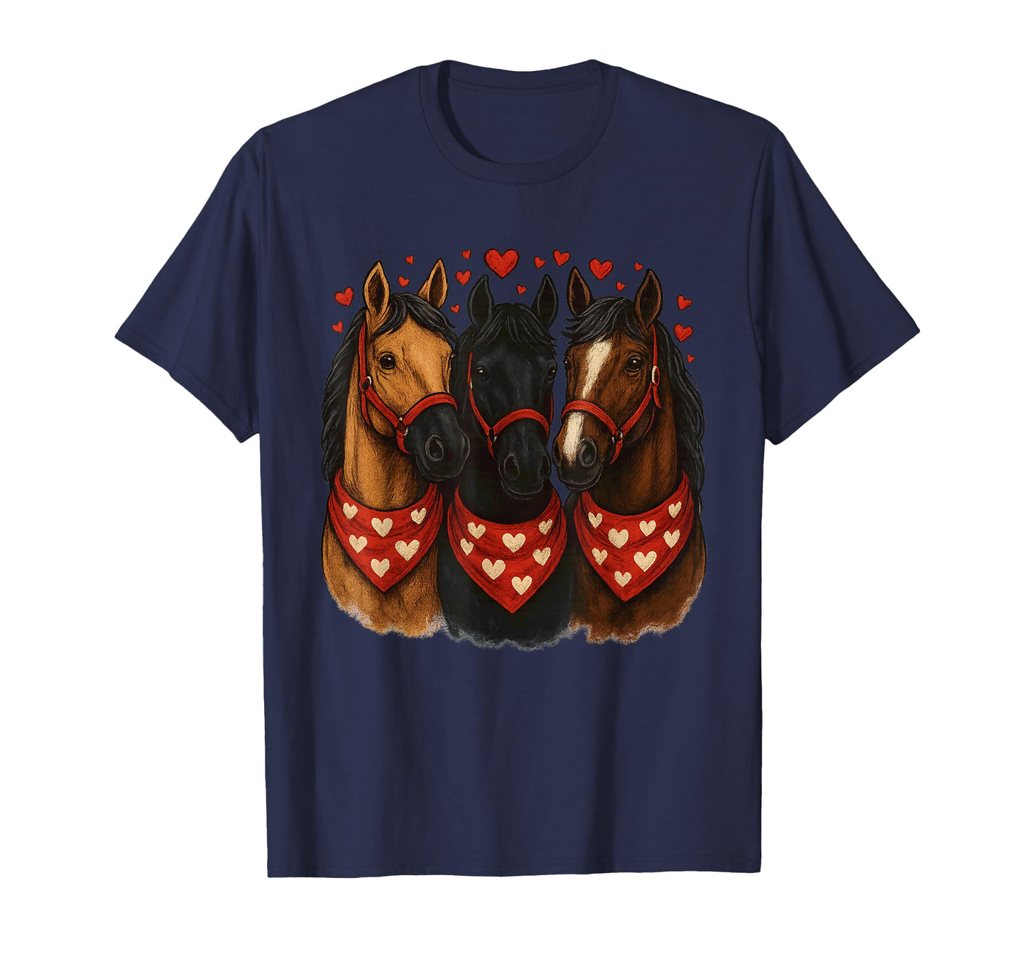 Horse Valentine Valentines Day Cute Horse for Women Girls T-Shirt