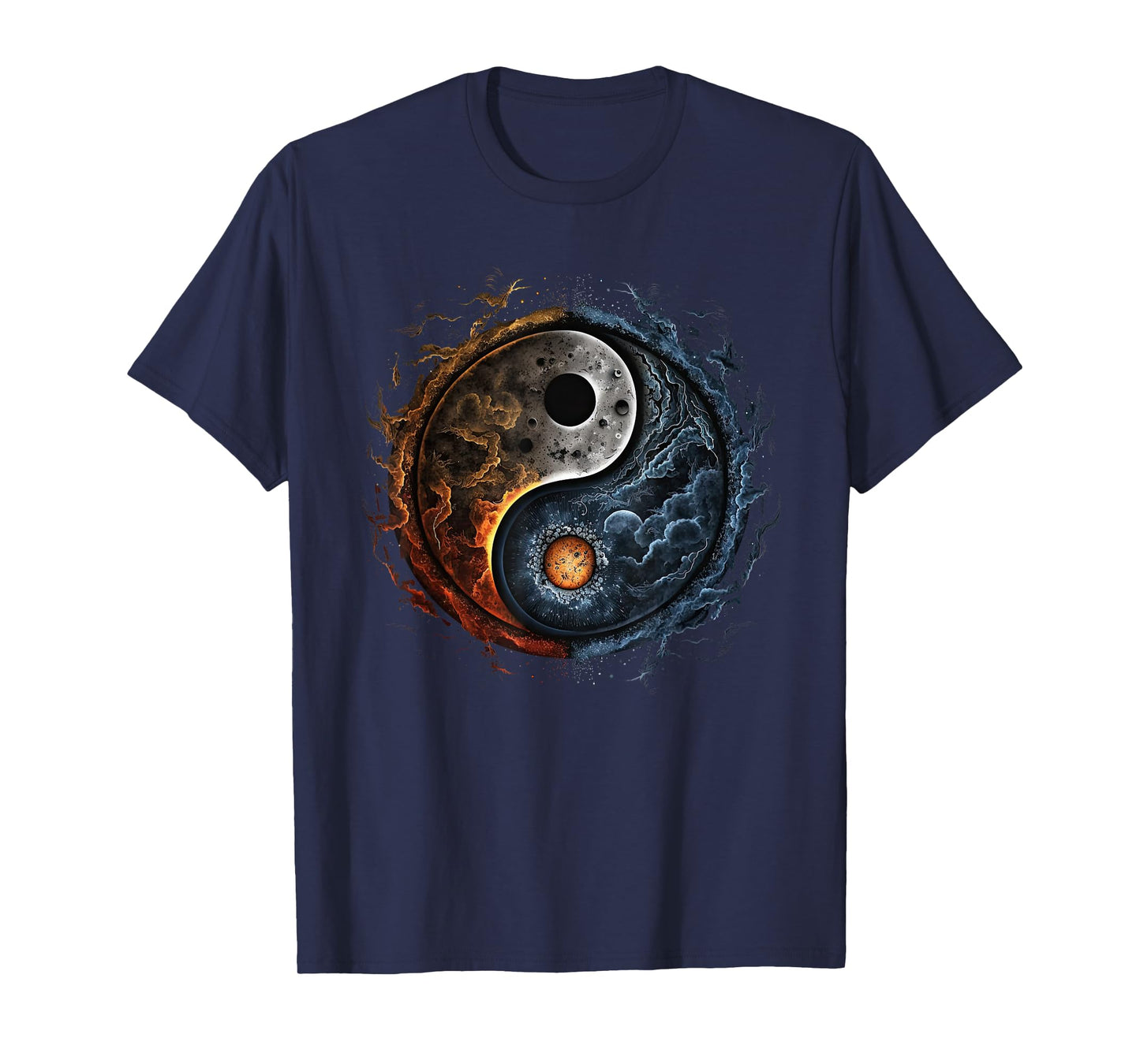 Yin Yang Cosmic Duality Art for Meditation and Peace T-Shirt