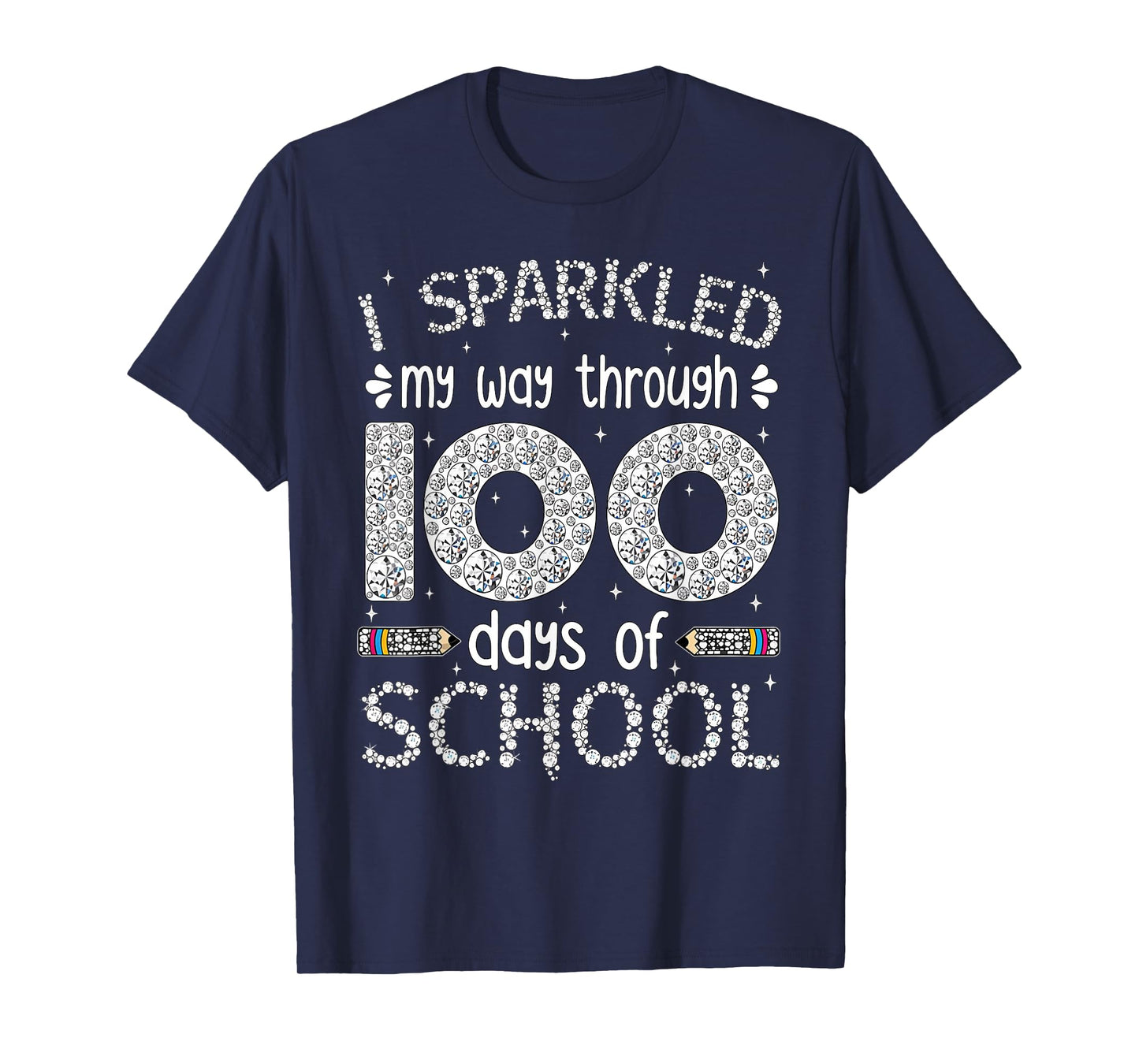 Funny 100 Days of School Teacher Student Kids 100th Day T-Shirt